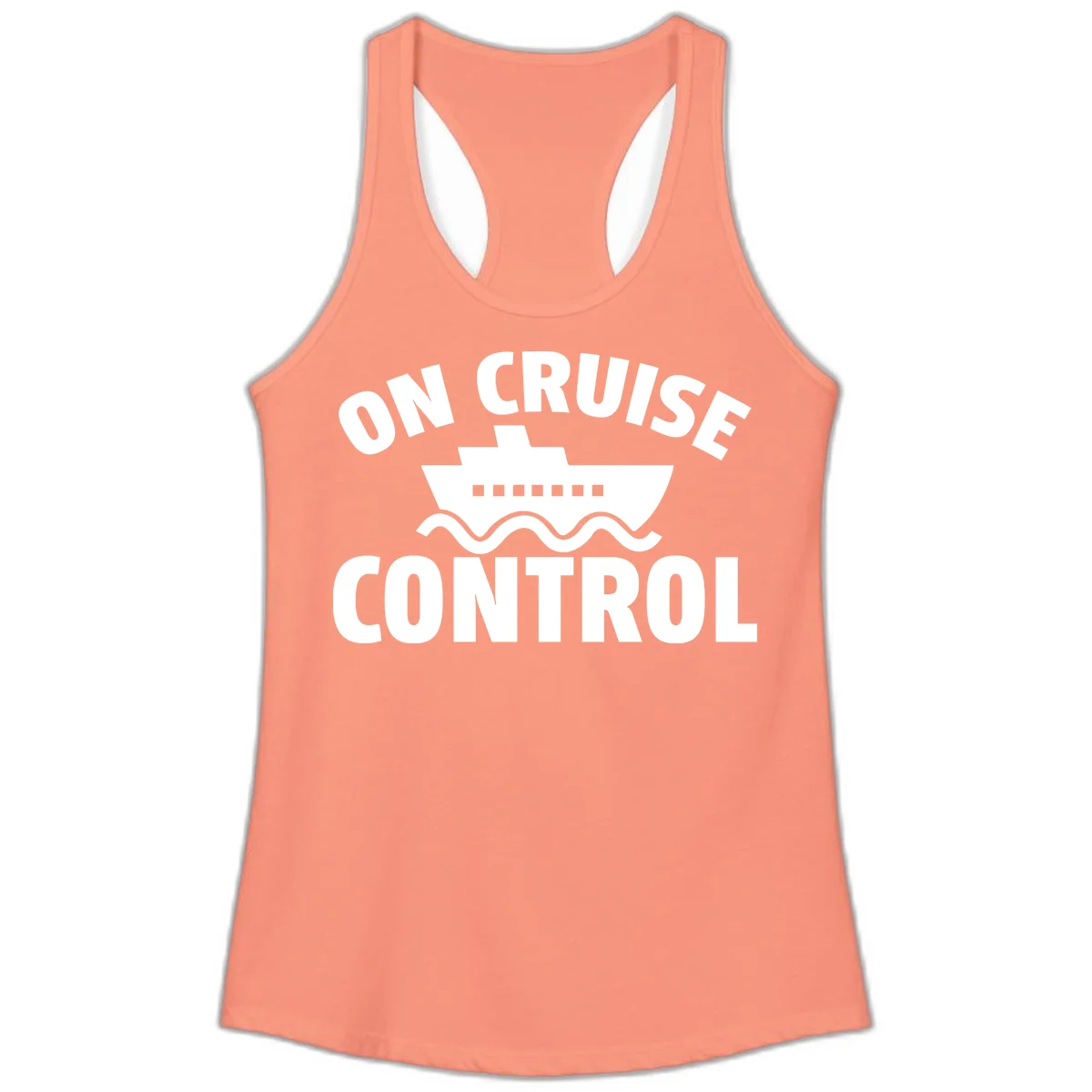 On Cruise Control Ladies Tank in Solid Light Orange