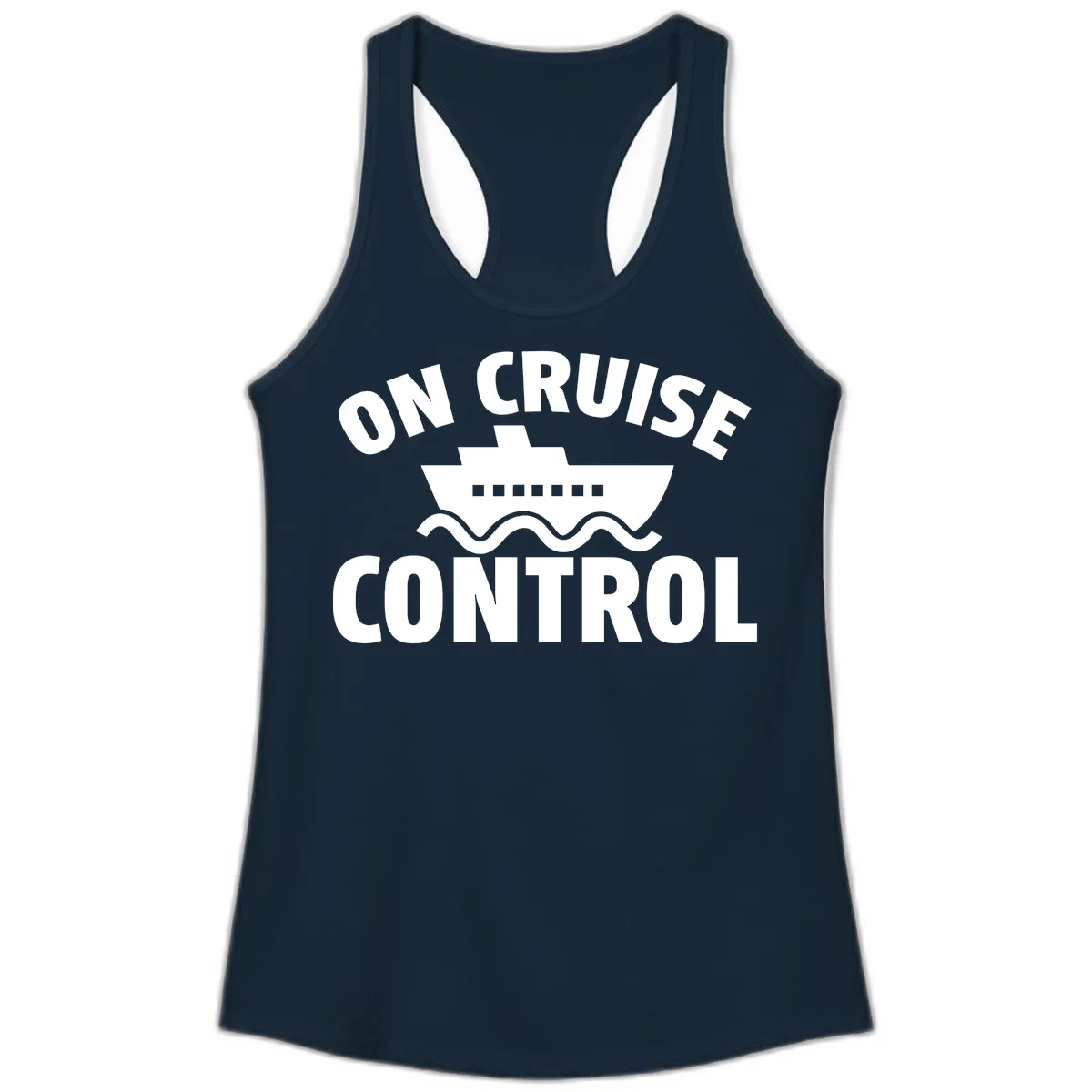 On Cruise Control Ladies Tank in Solid Midnight Navy