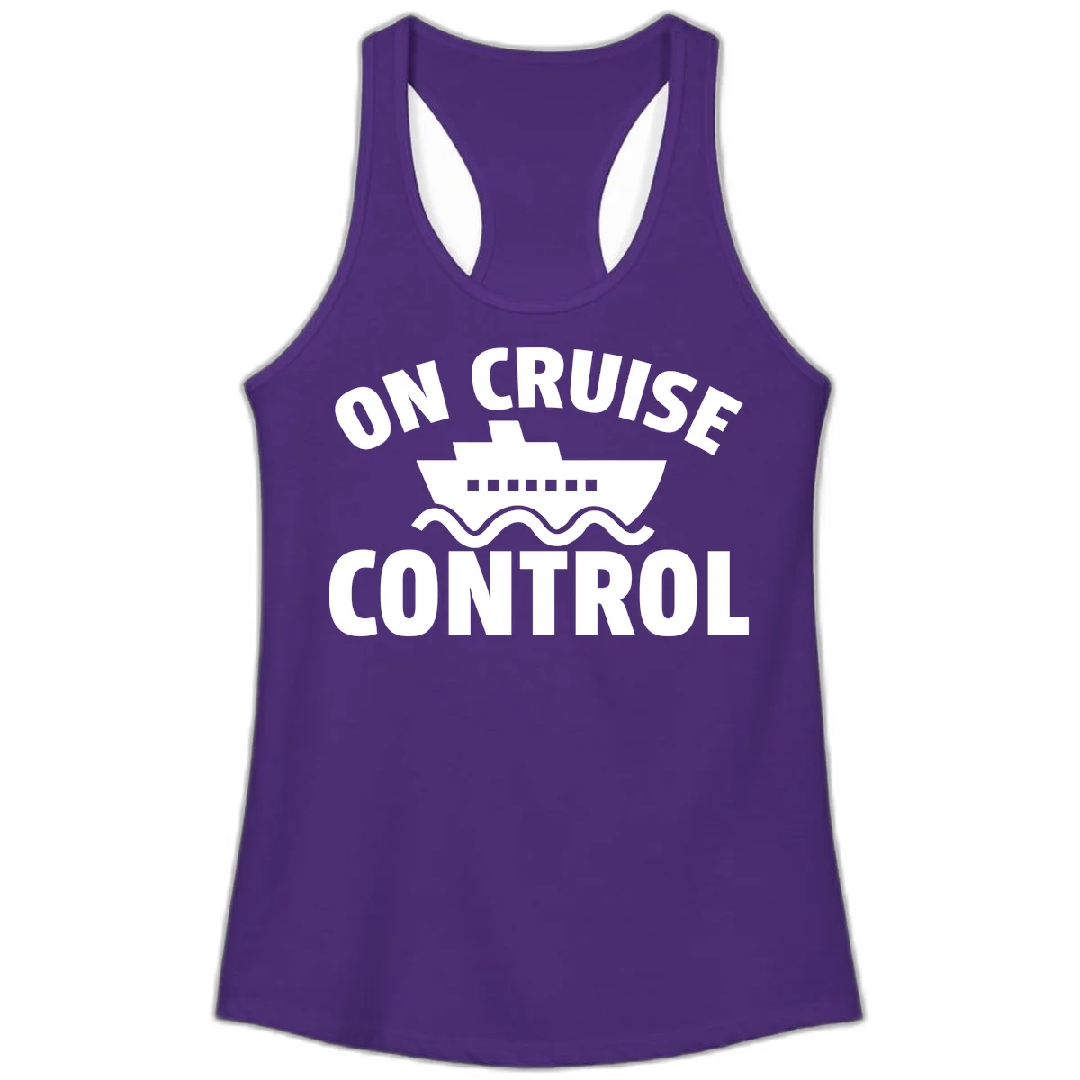 On Cruise Control Ladies Tank in Solid Purple Rush
