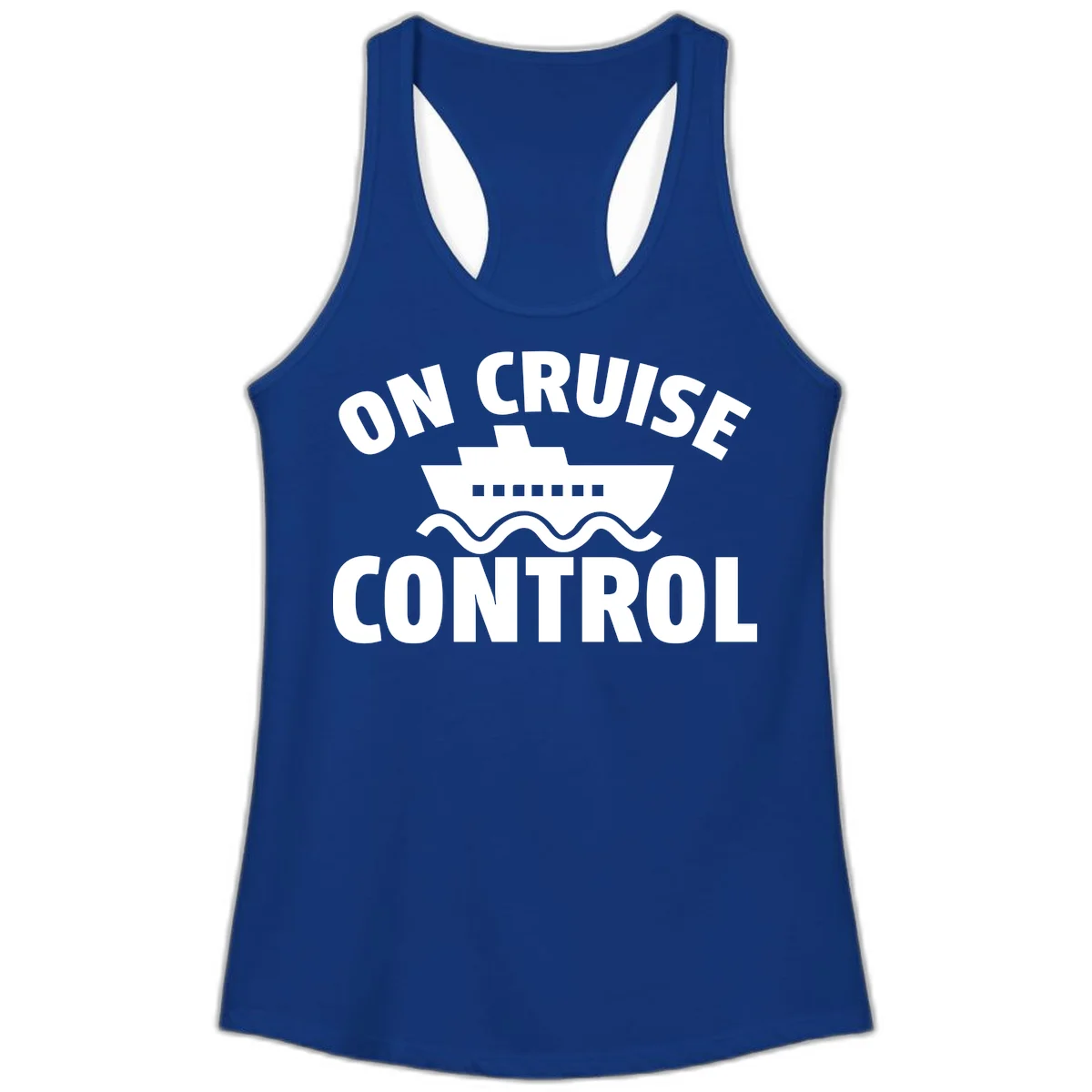On Cruise Control Ladies Tank in Solid Royal