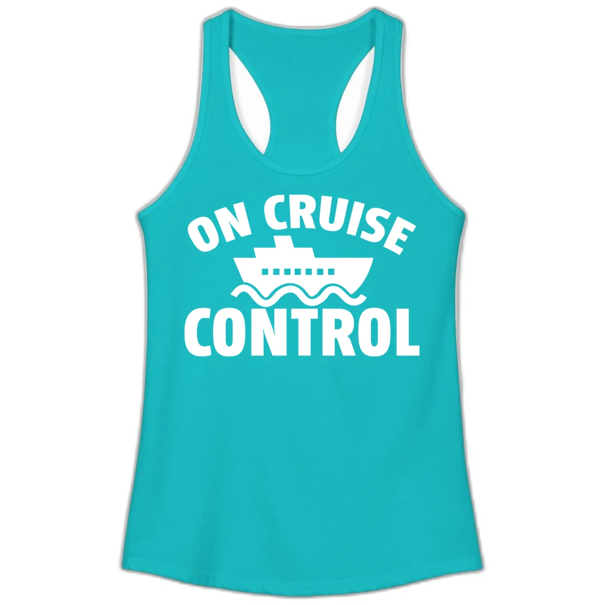 On Cruise Control Ladies Tank in Tahiti Blue