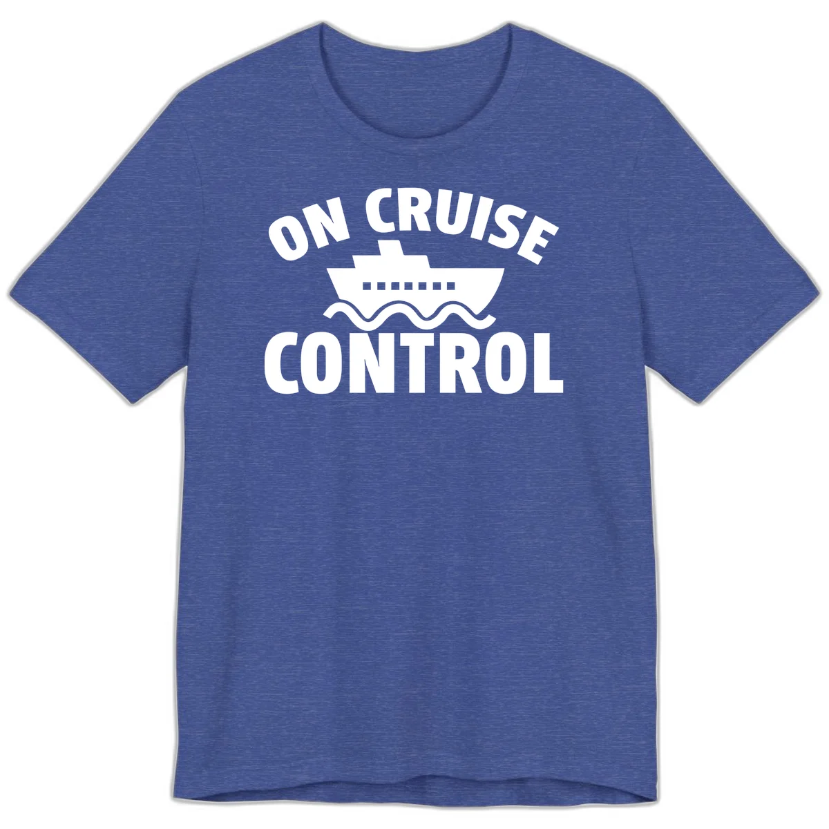 On Cruise Control Premium T-Shirt in Heather True Royal