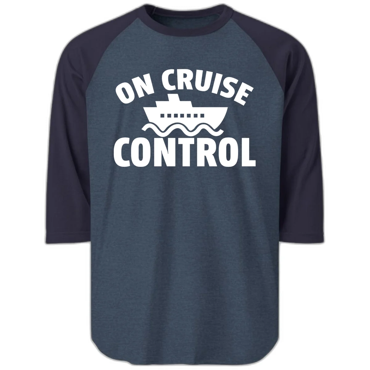 On Cruise Control Raglan 3/4 in Heather Denim Navy