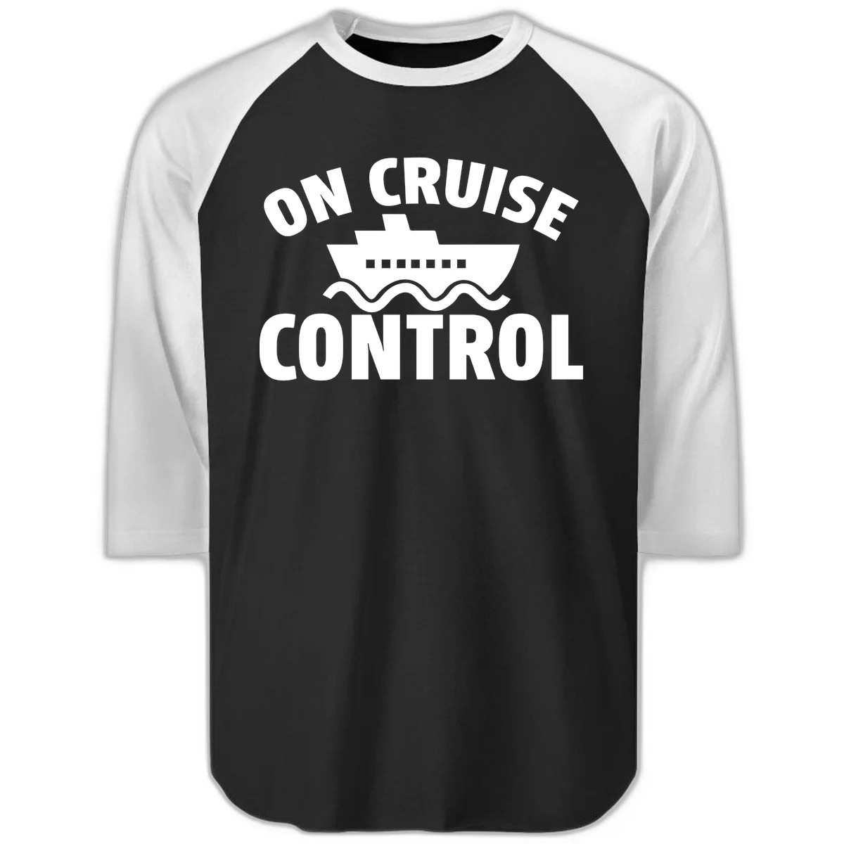 On Cruise Control Raglan 3/4 in Black White