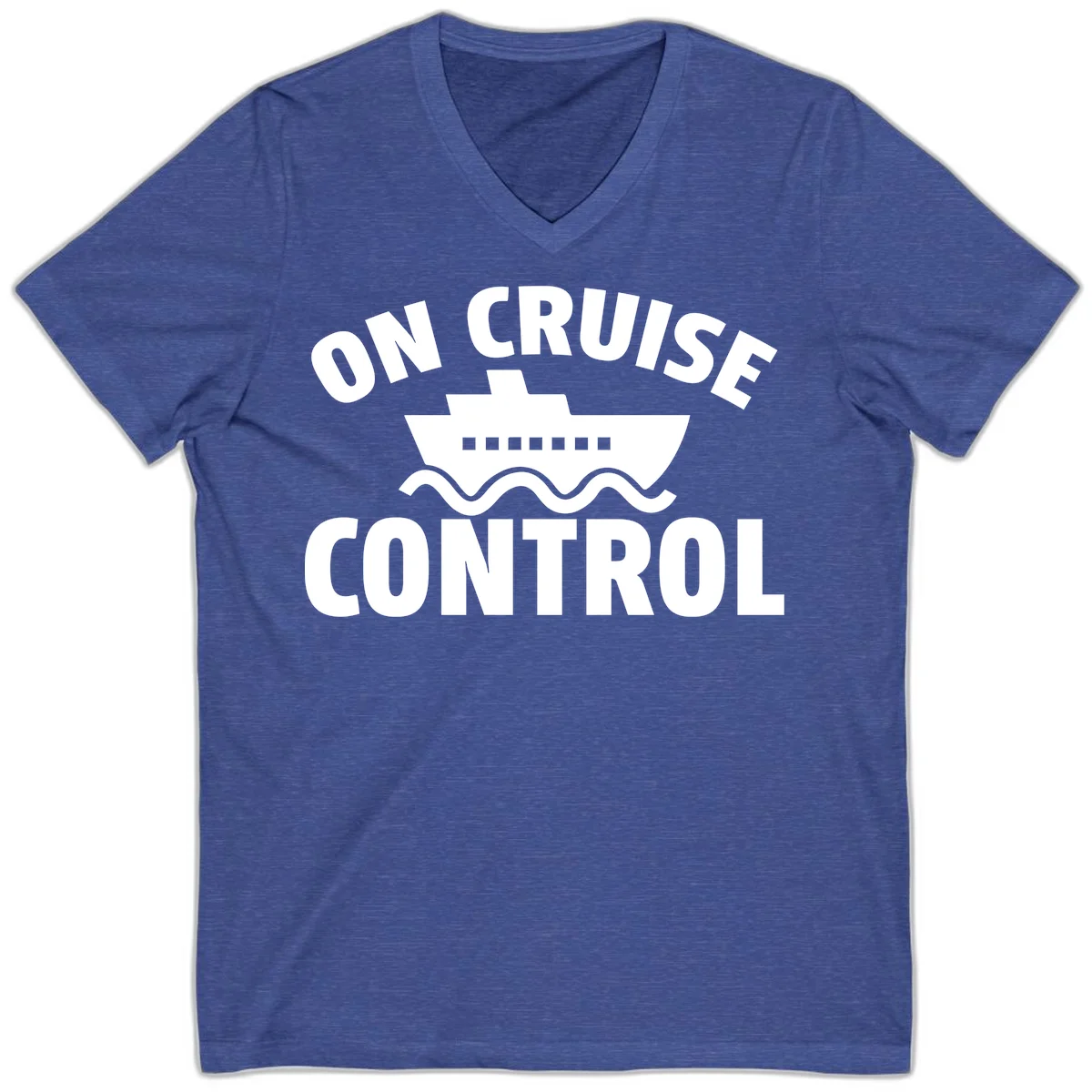 On Cruise Control V-Neck in Heather True Royal