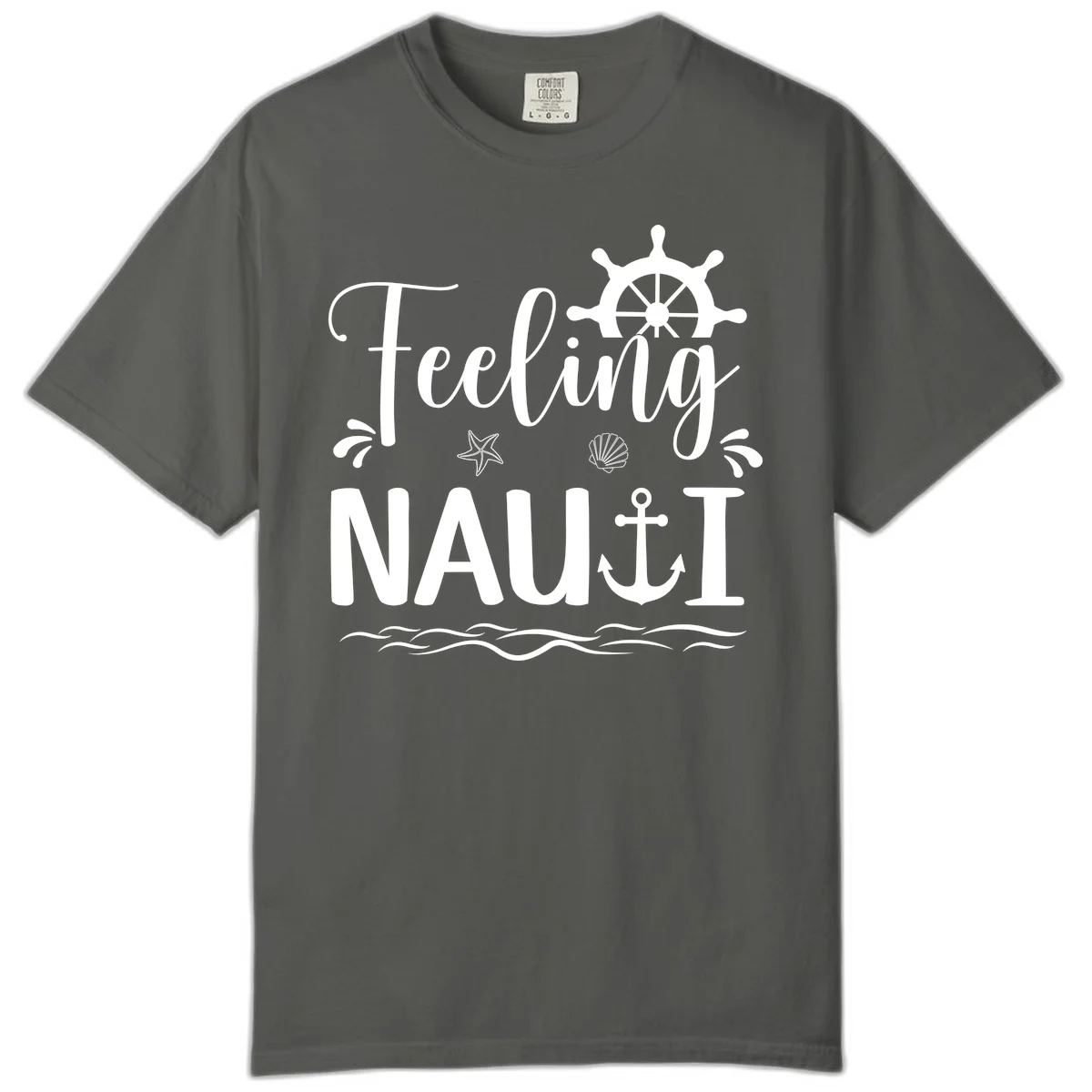 Feeling Nauti Comfort Colors Cruise Shirt for Relaxing in Pepper