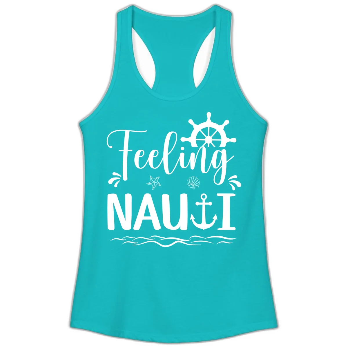 Feeling Nauti Ladies Cruise Tank Top for Women in Tahiti Blue