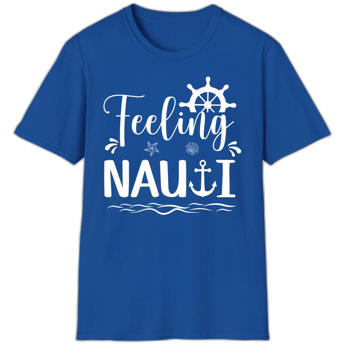 Feeling Nauti Funny Cruise Vacation T-Shirt for Your Trip in Royal