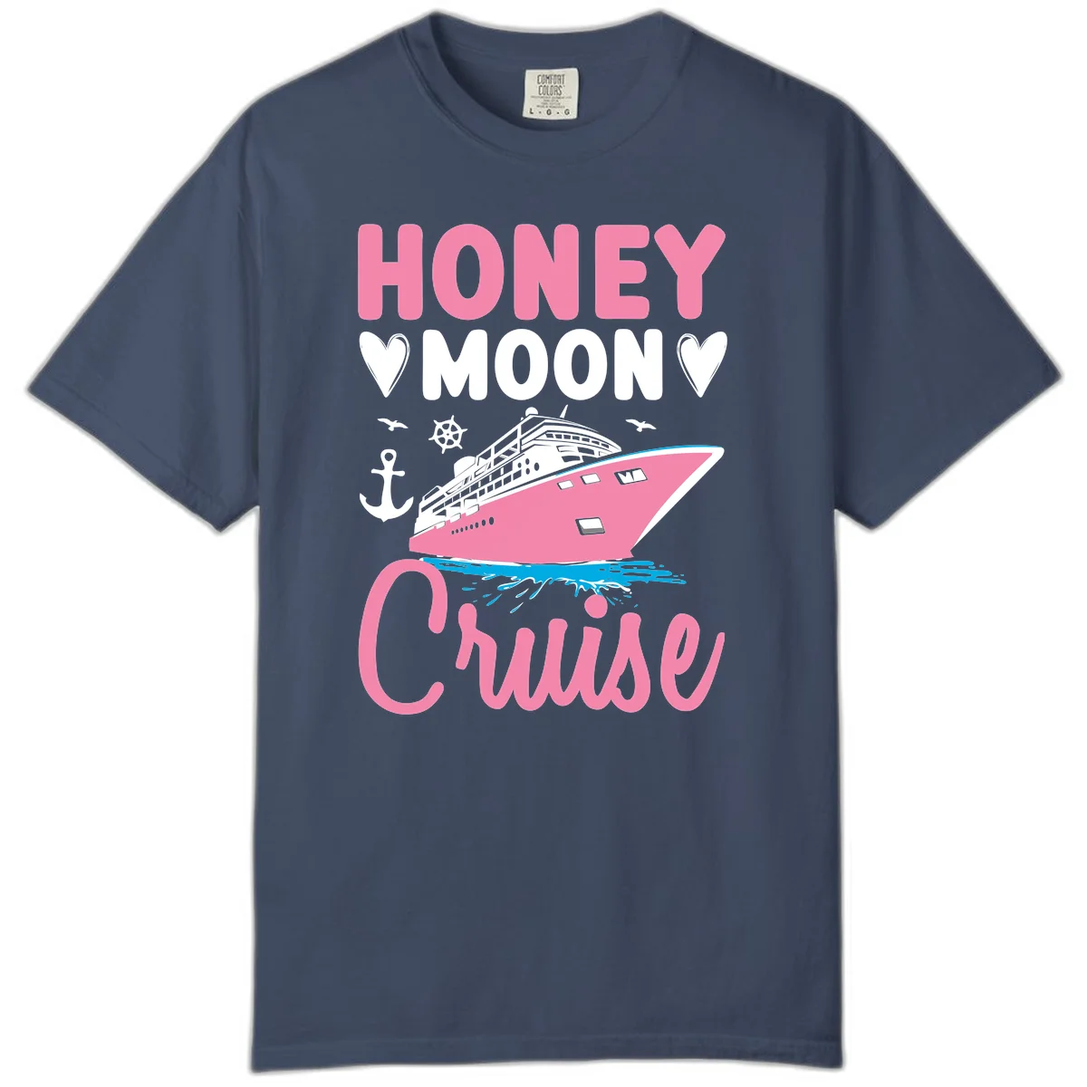 Honeymoon Cruise Comfort Colors T-Shirt in Midnight