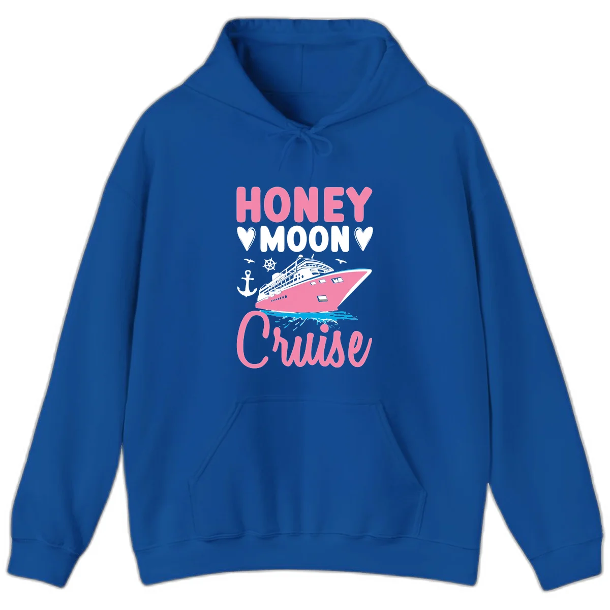 Honeymoon Cruise Hooded Sweatshirt in Royal