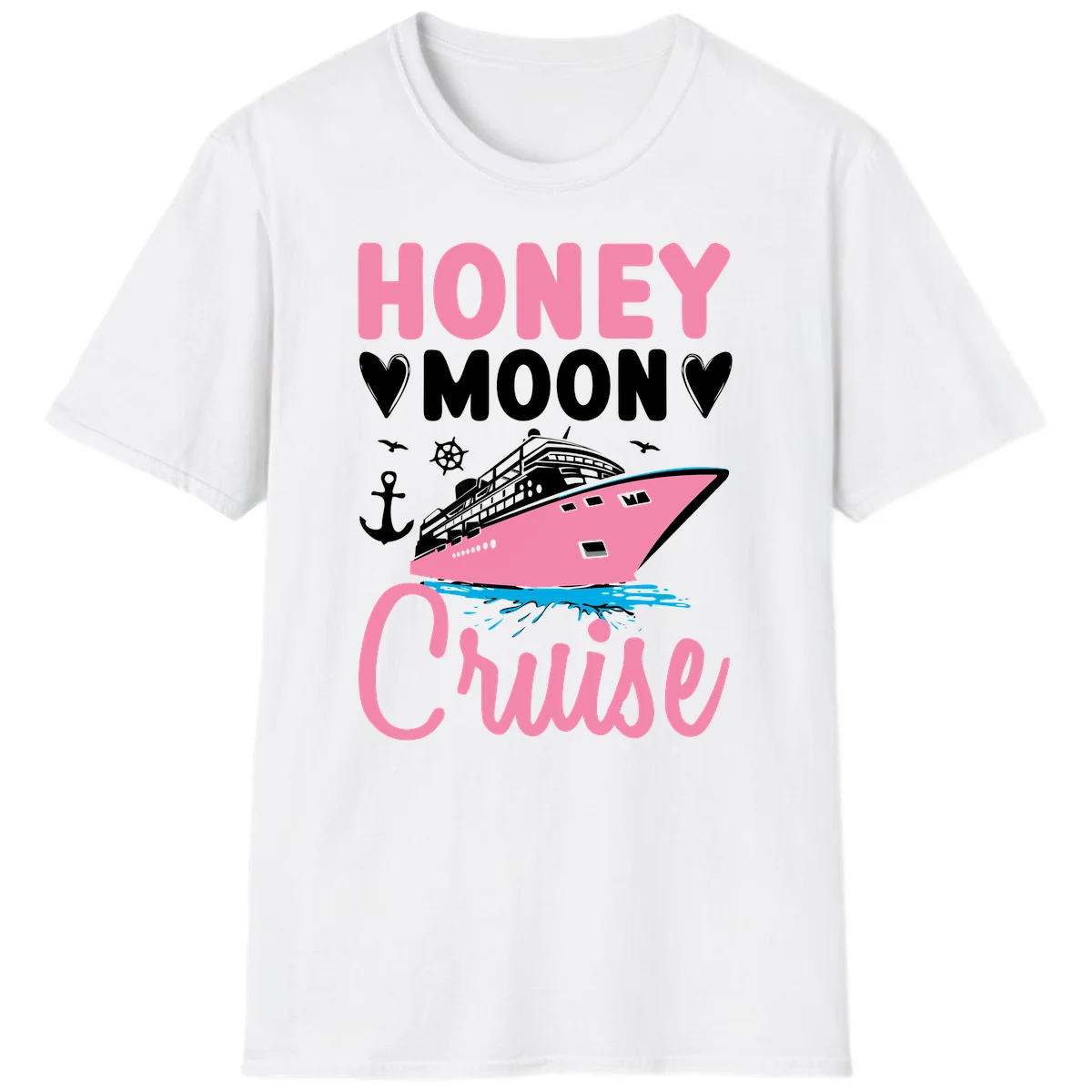 Honeymoon Cruise Ship Romantic Getaway T-Shirt in White