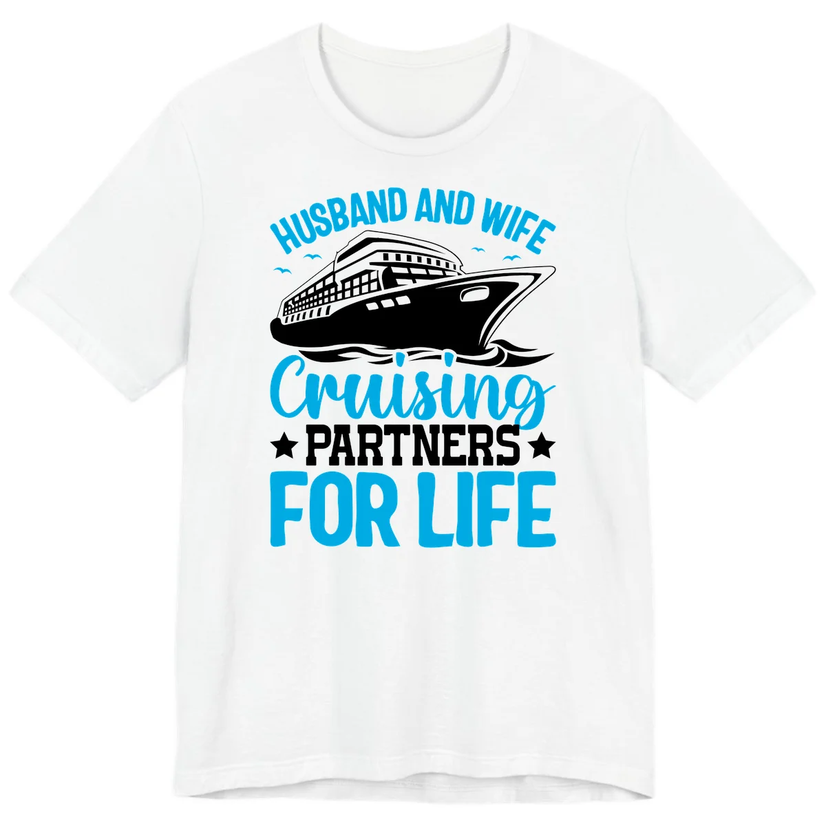 Husband And Wife Cruising Partners For Life Premium T-Shirt in White