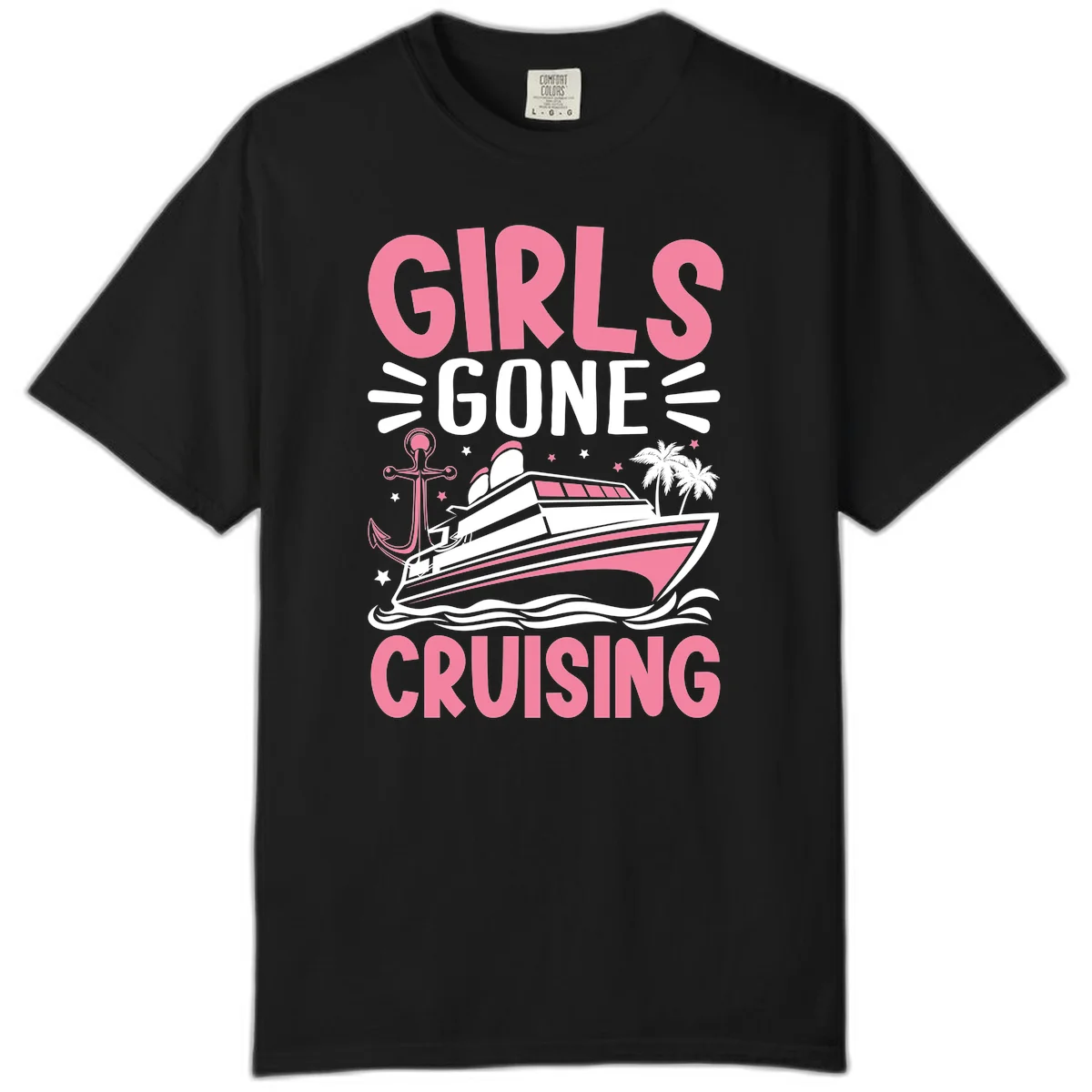 Girls Gone Cruising Comfort Color T-Shirt in Black