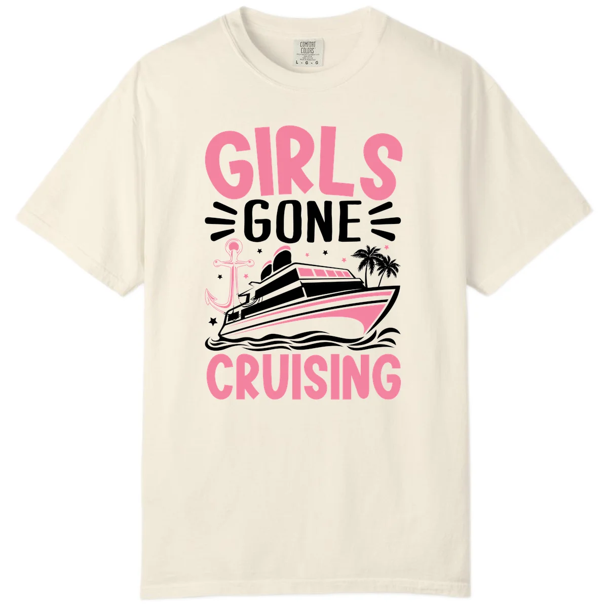 Girls Gone Cruising Comfort Color T-Shirt in Ivory