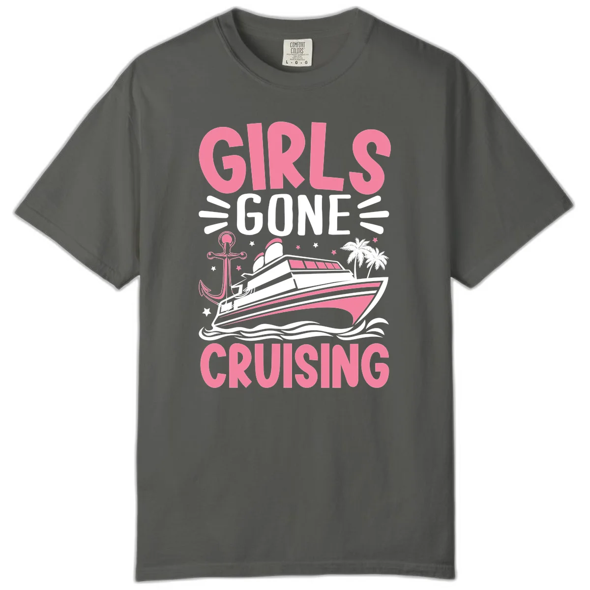 Girls Gone Cruising Comfort Color T-Shirt in Pepper