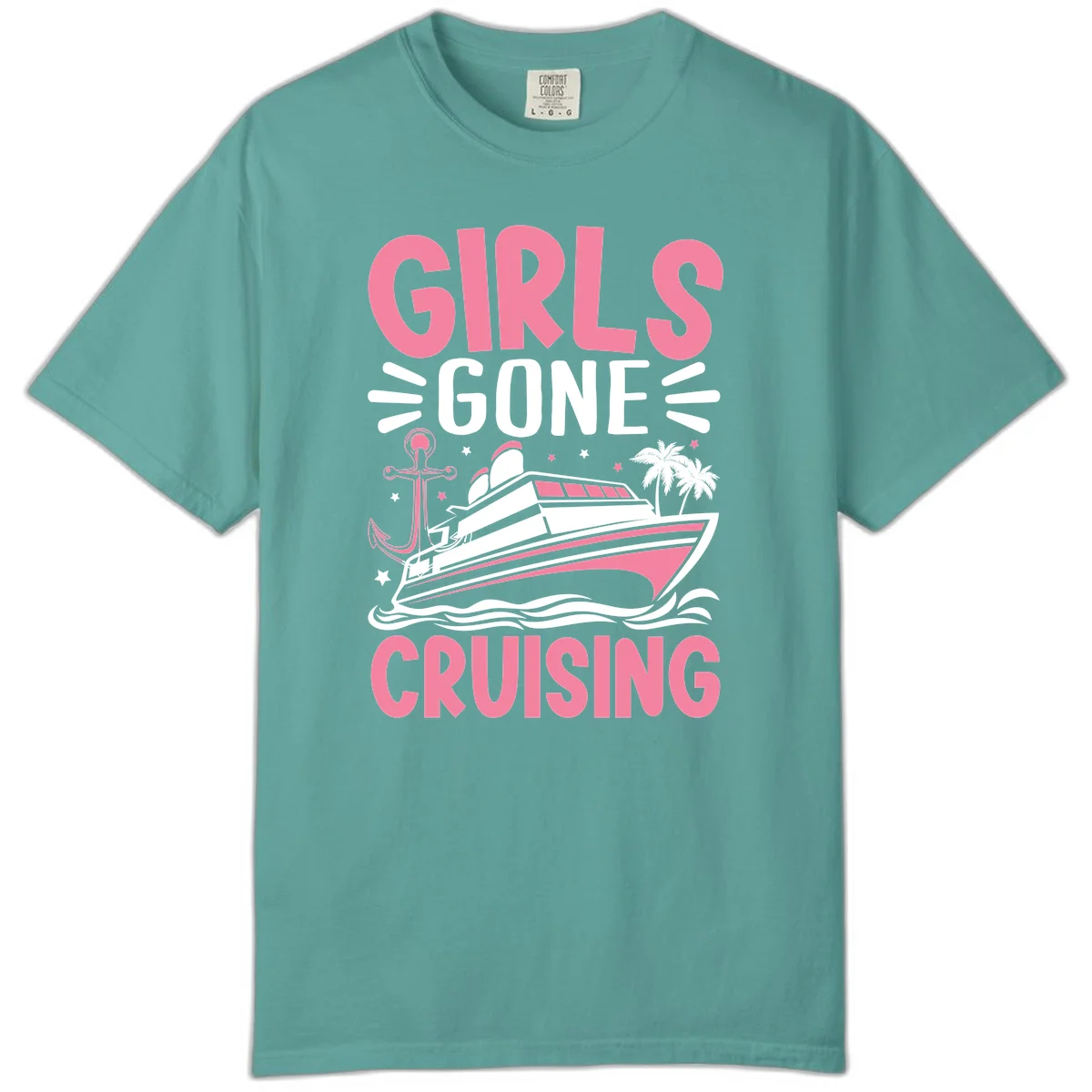 Girls Gone Cruising Comfort Color T-Shirt in Seafoam
