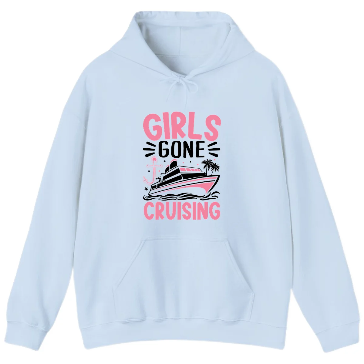 Girls Gone Cruising Hoodie in Light Blue