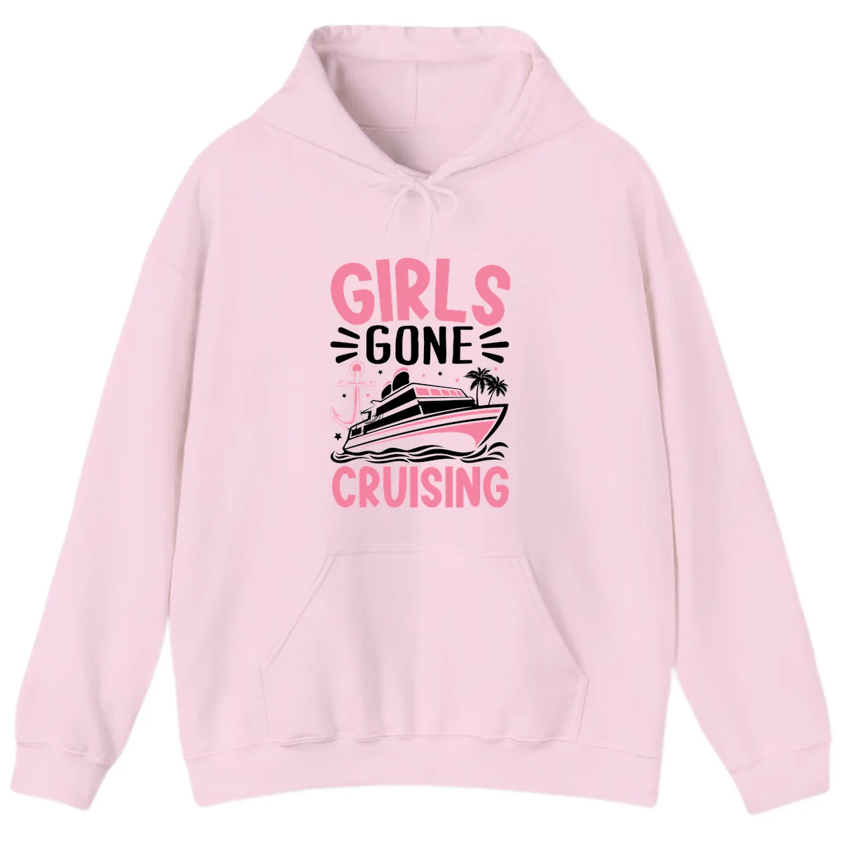 Girls Gone Cruising Hoodie in Light Pink