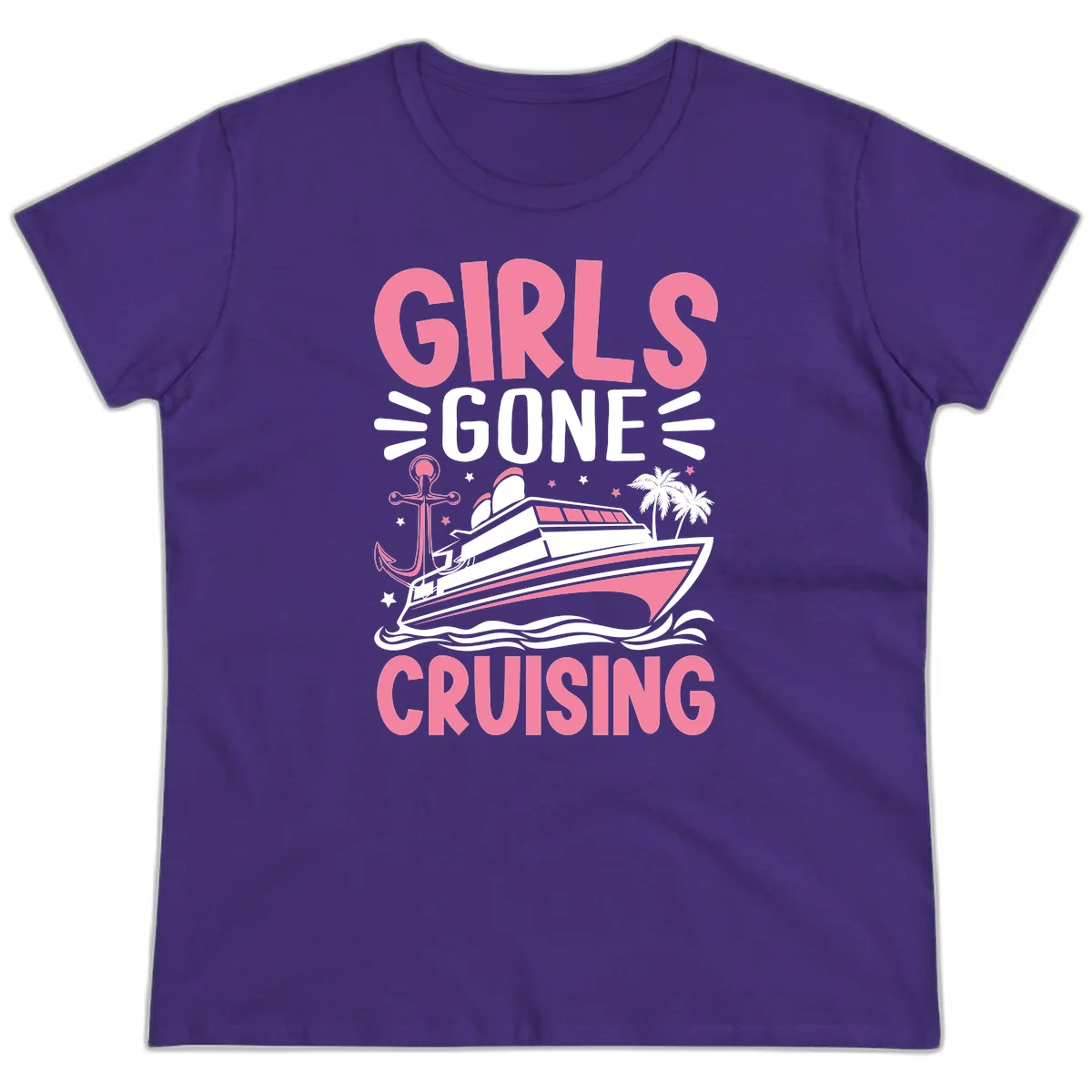 Girls Gone Cruising Ladies Tee in Purple