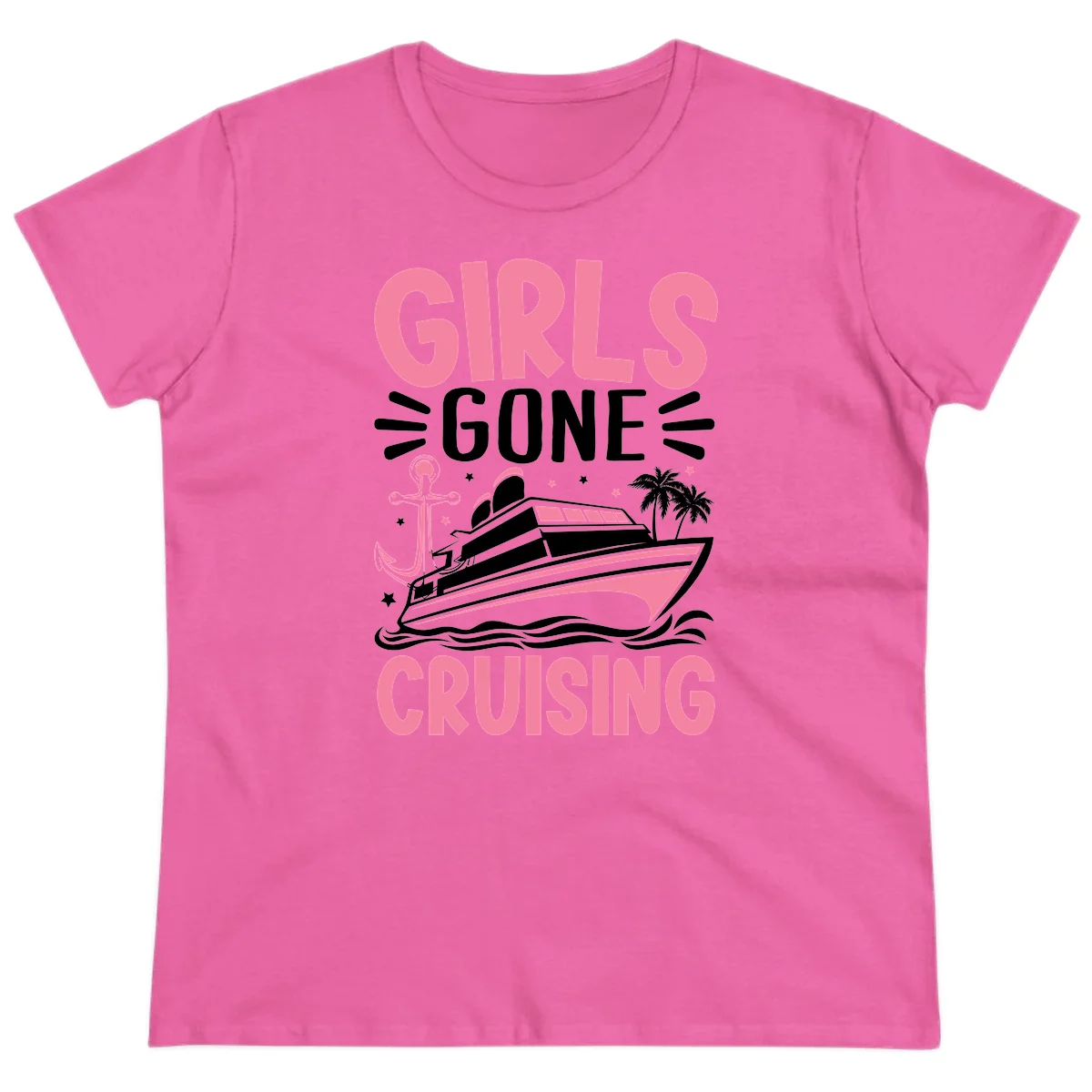 Girls Gone Cruising Ladies Tee in Azalea