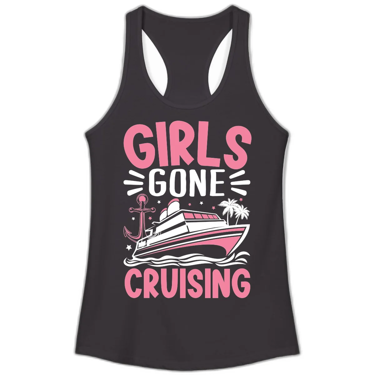 Girls Gone Cruising Ladies Tank in Black