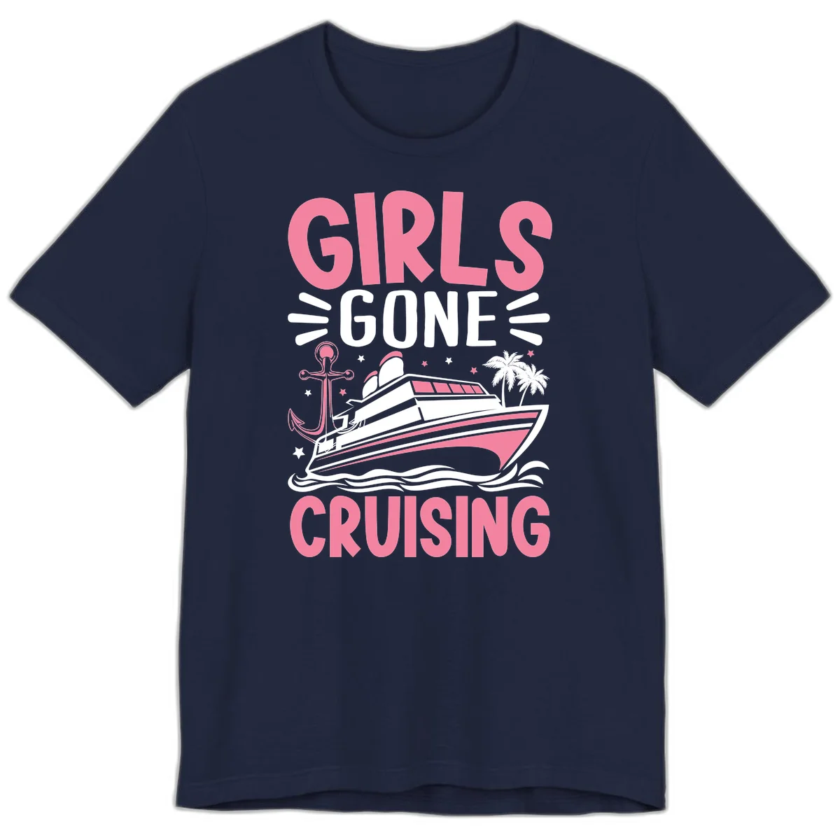 Girls Gone Cruising Premium T-Shirt in Navy