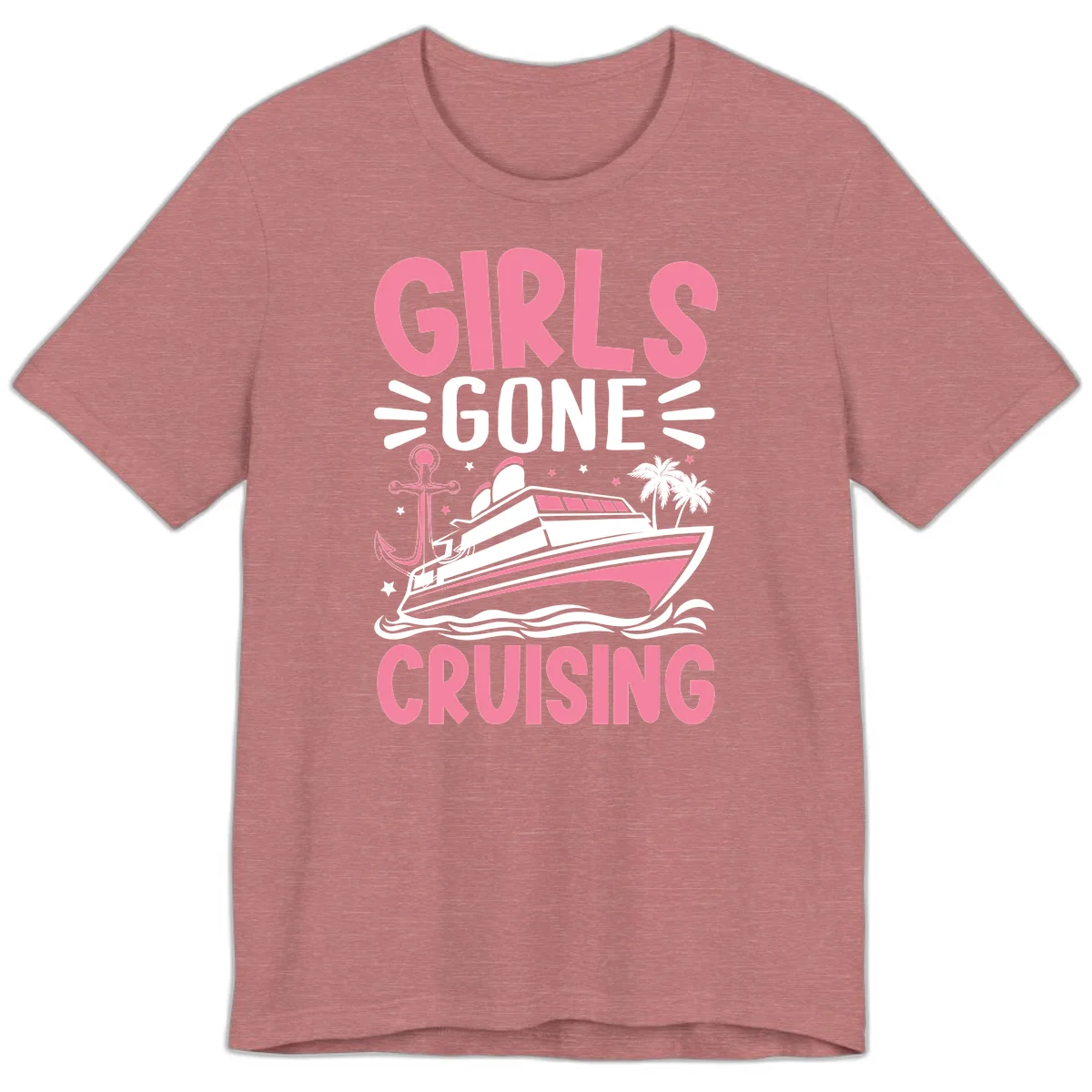 Girls Gone Cruising Premium T-Shirt in Heather Mauve