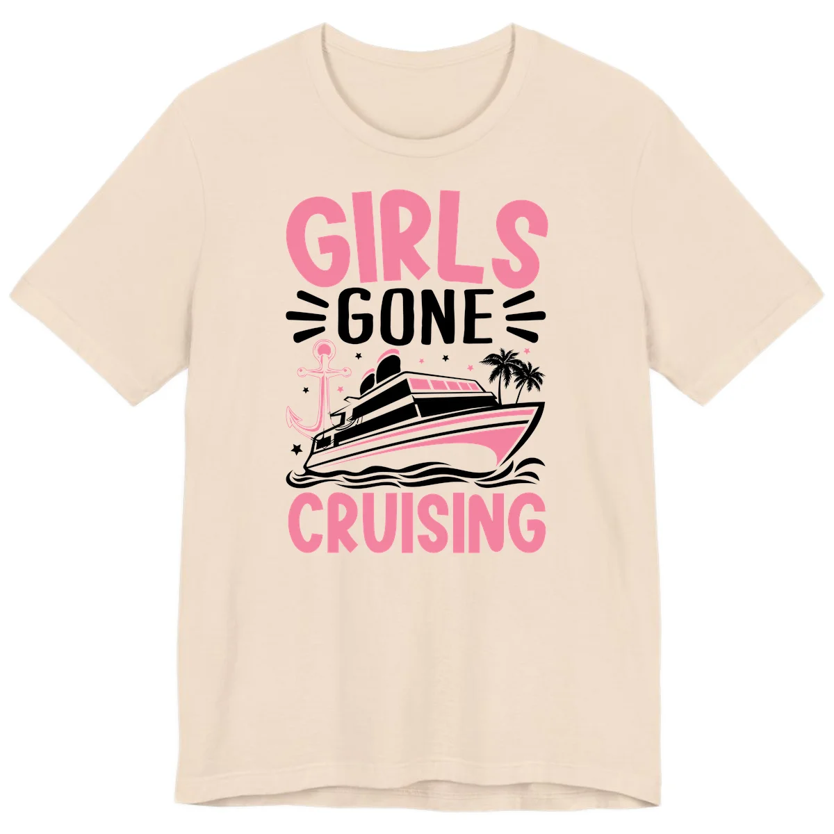 Girls Gone Cruising Premium T-Shirt in Soft Cream
