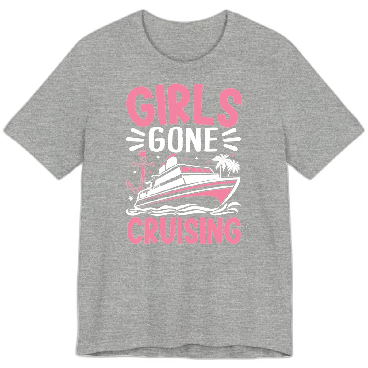Girls Gone Cruising Premium T-Shirt in Athletic Heather