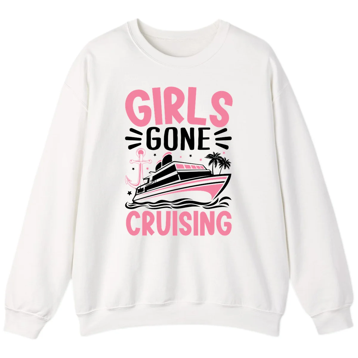 Girls Gone Cruising Sweatshirt in White