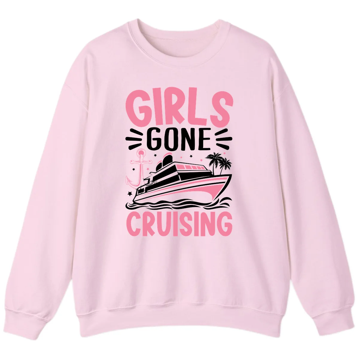 Girls Gone Cruising Sweatshirt in Light Pink