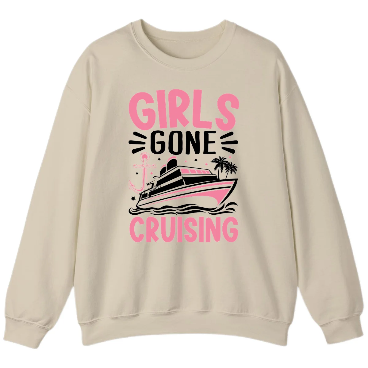 Girls Gone Cruising Sweatshirt in Sand
