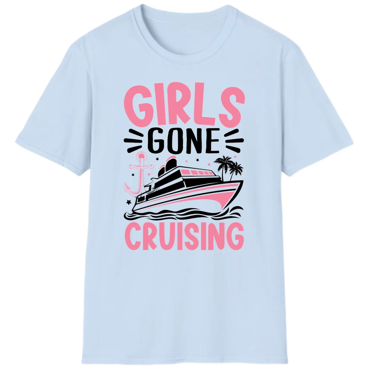 Girls Gone Cruising T-Shirt in Light Blue
