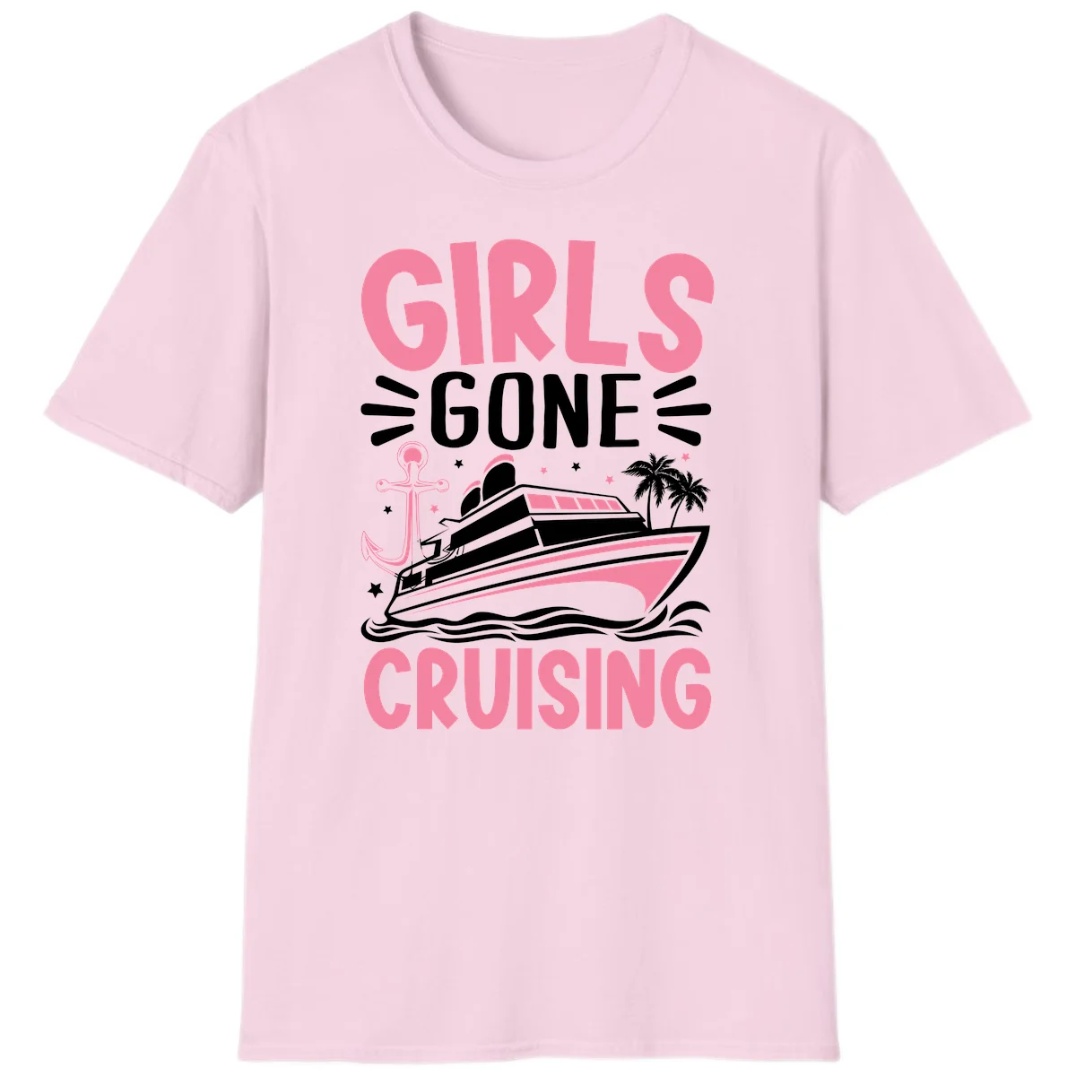 Girls Gone Cruising T-Shirt in Light Pink