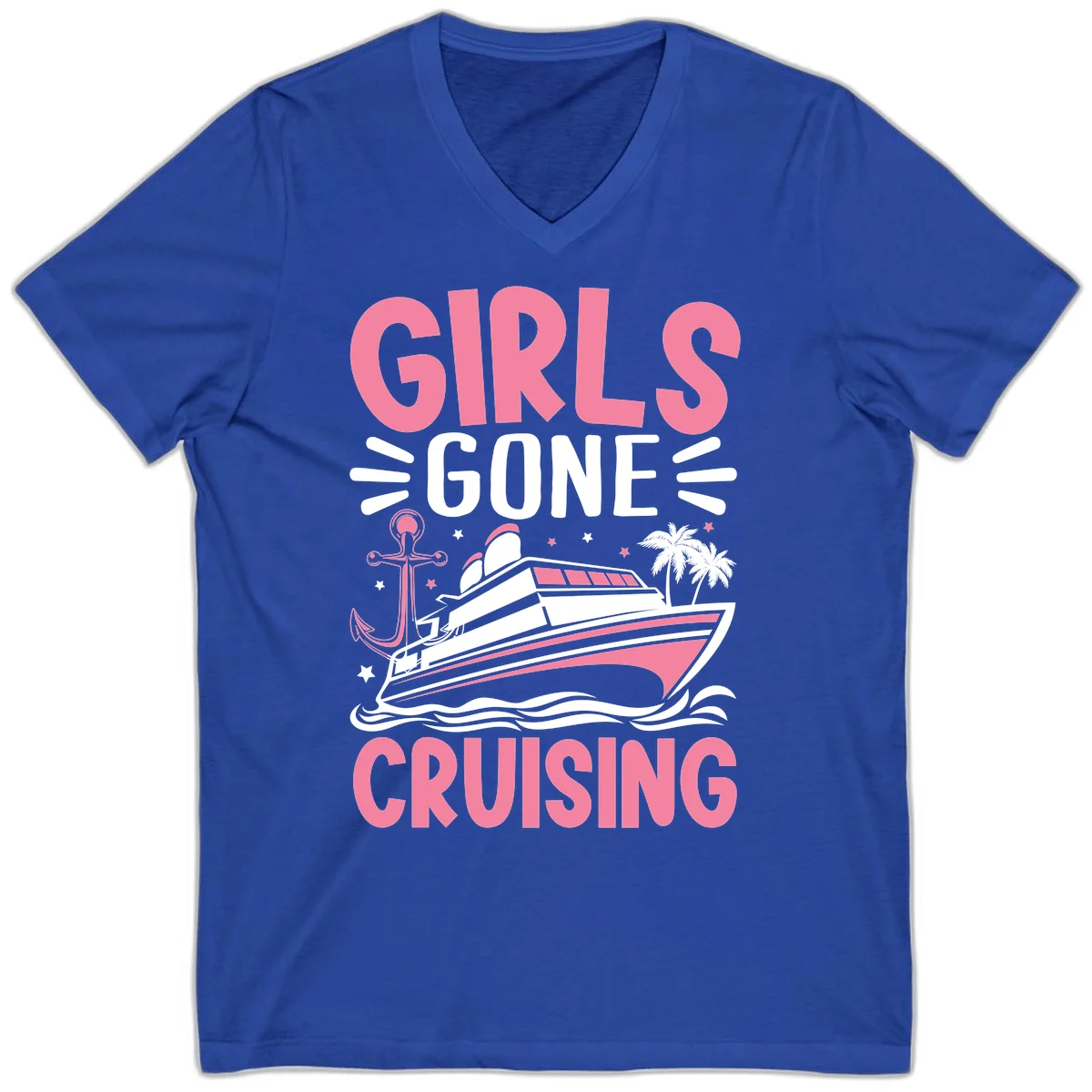 Girls Gone Cruising V-Neck in True Royal