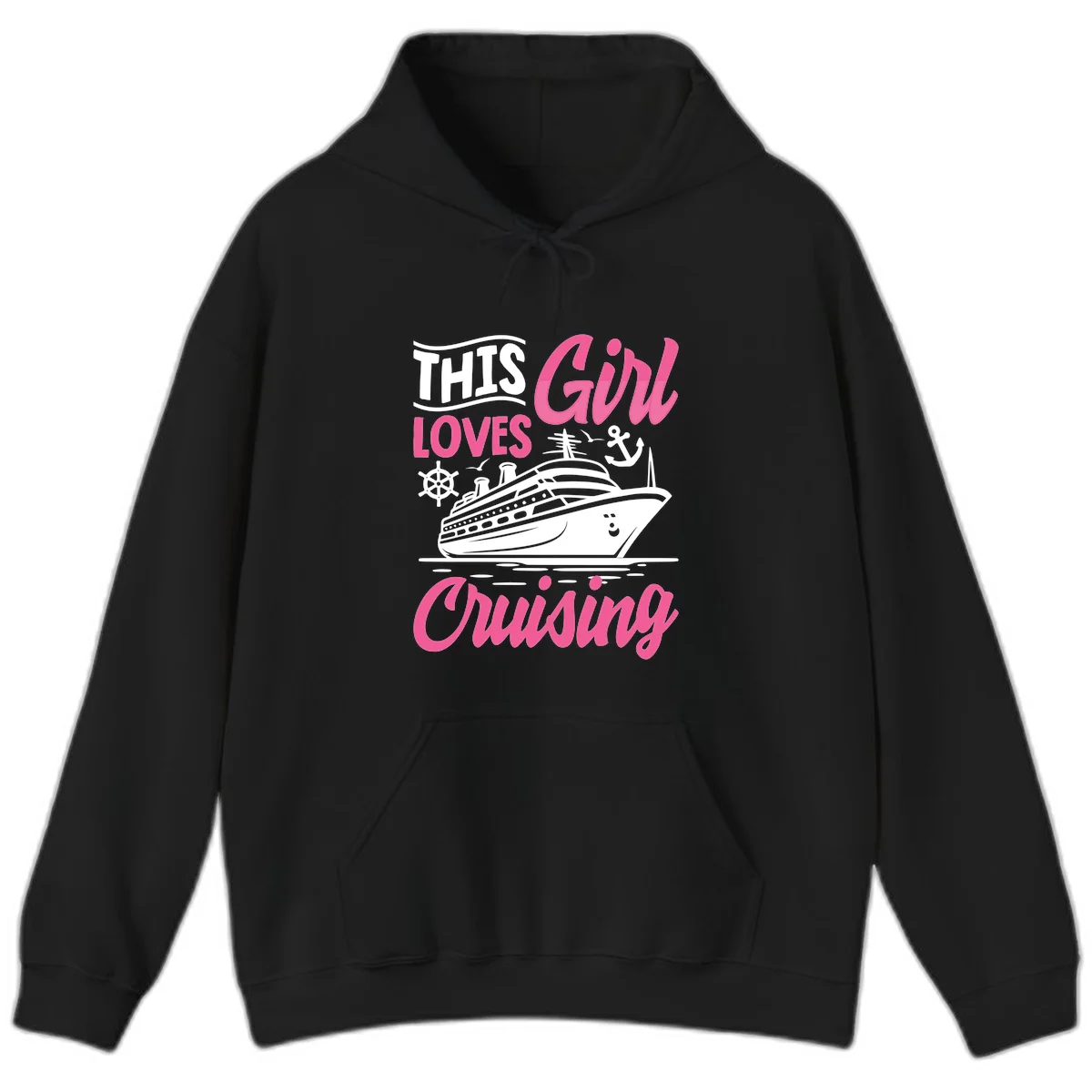 This Girl Loves Cruising Hoodie in Black