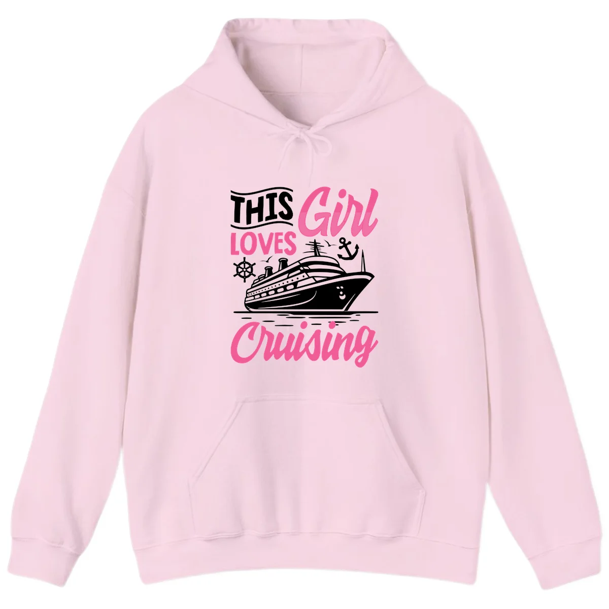 This Girl Loves Cruising Hoodie in Light Pink