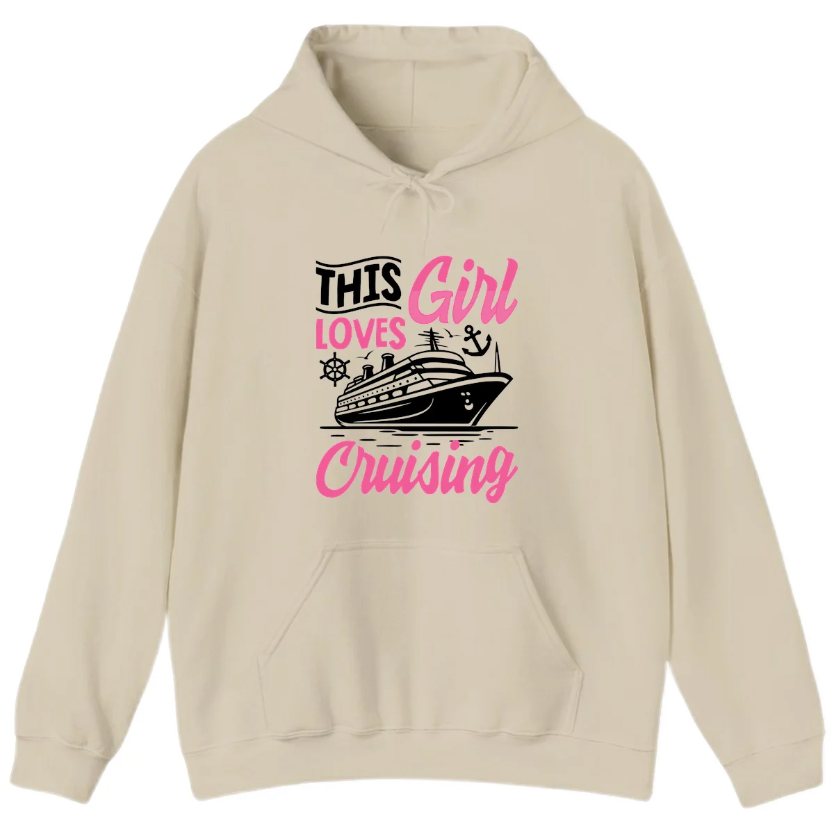 This Girl Loves Cruising Hoodie in Sand