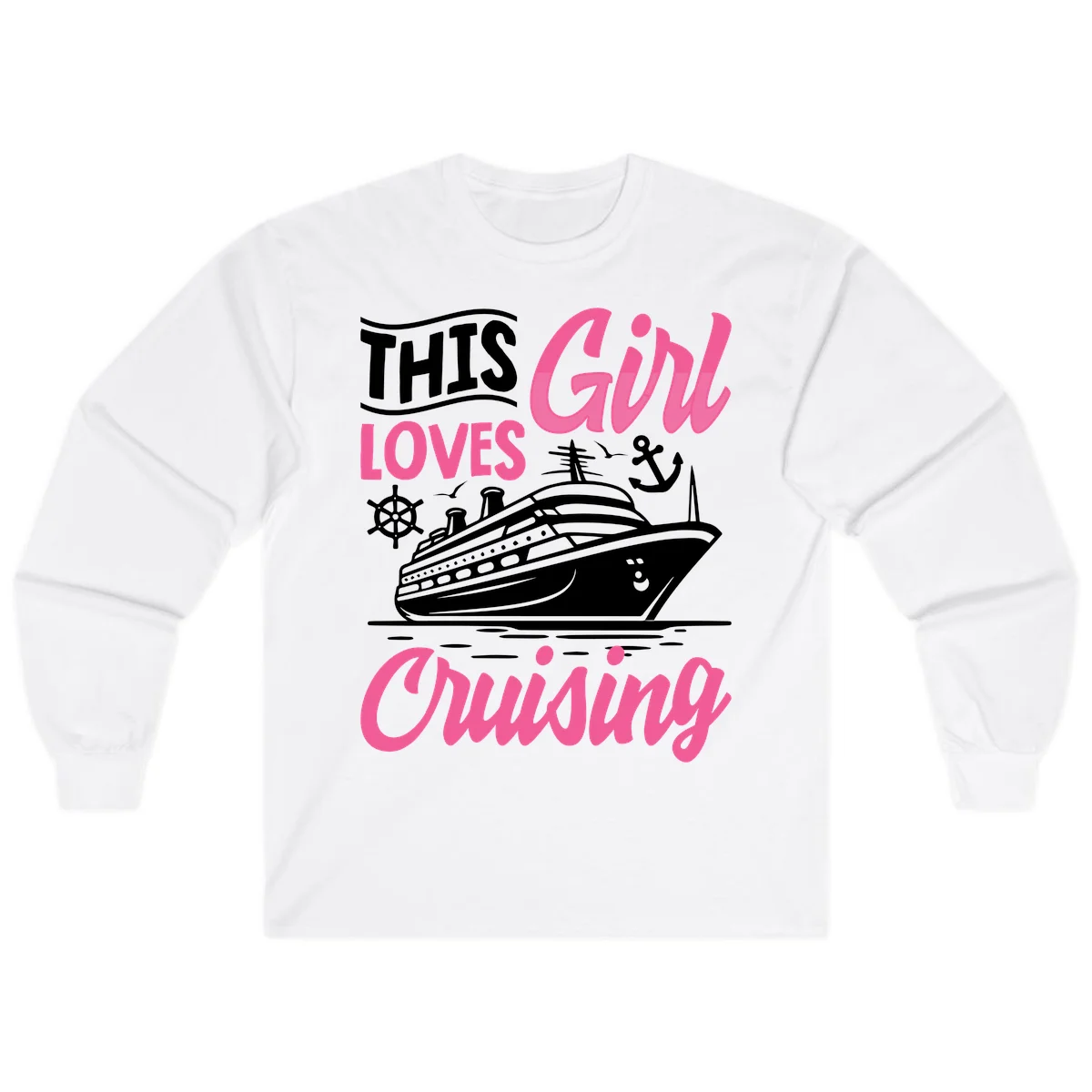 This Girl Loves Cruising Long Sleeve in White