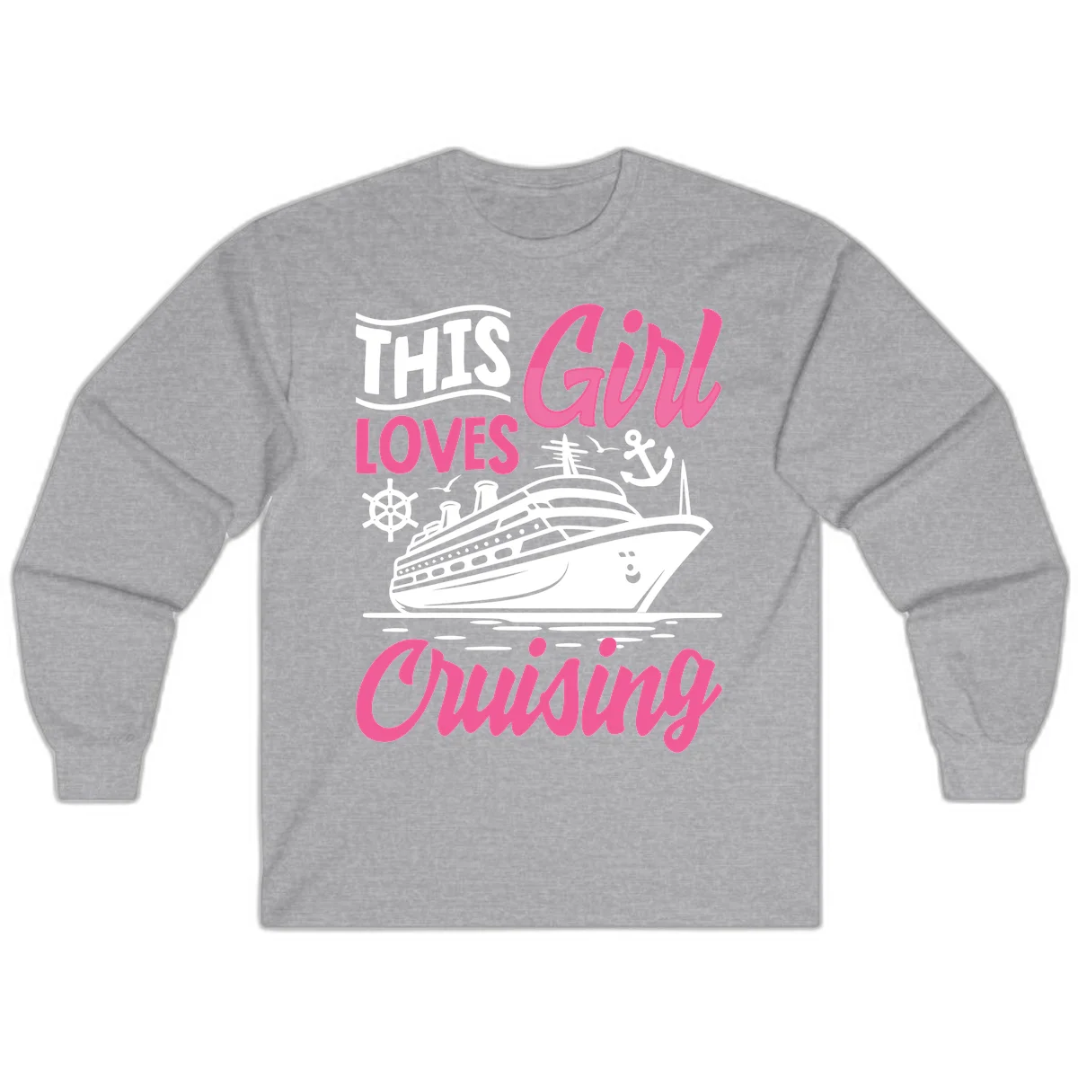 This Girl Loves Cruising Long Sleeve in Sport Grey