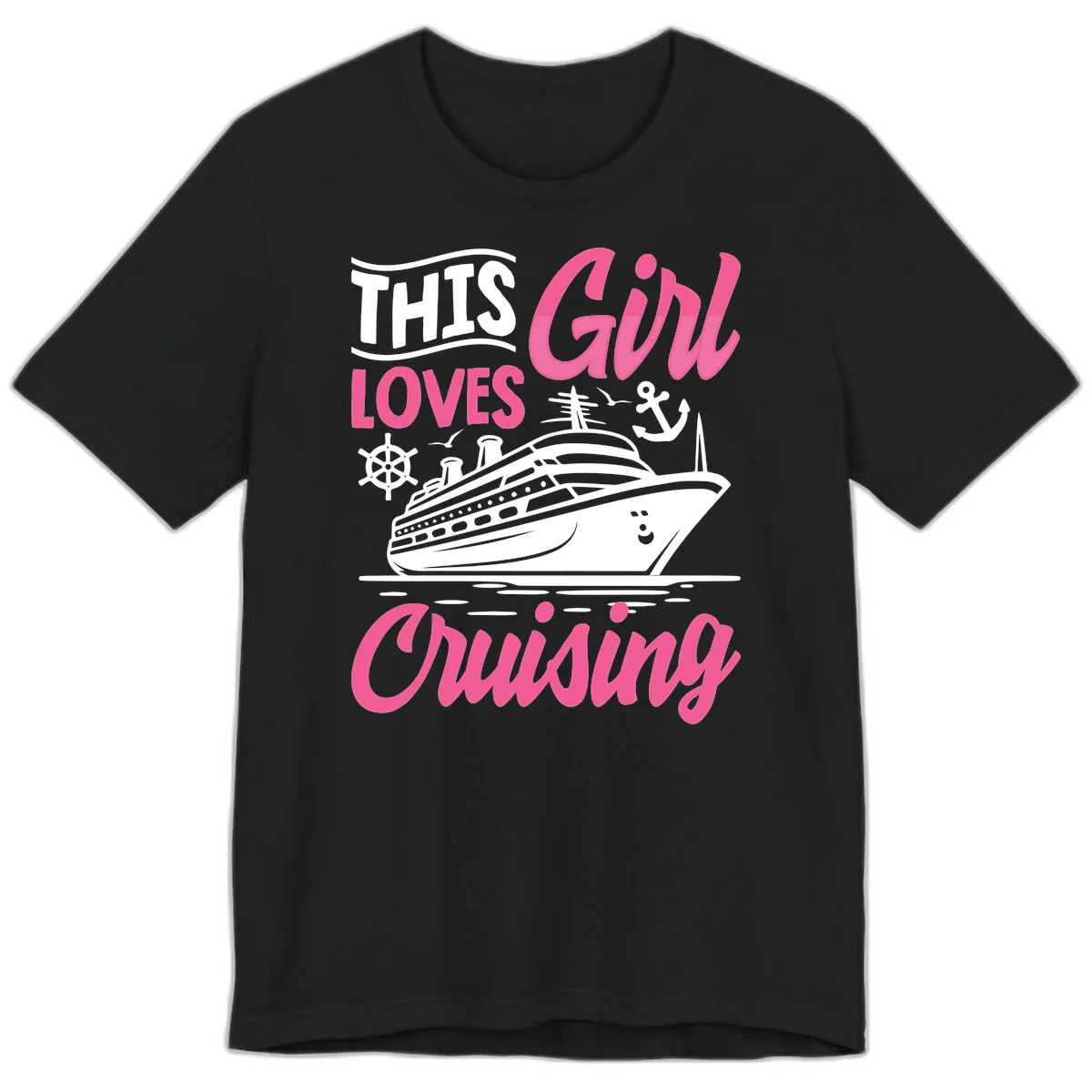 This Girl Loves Cruising Premium T-Shirt in Black