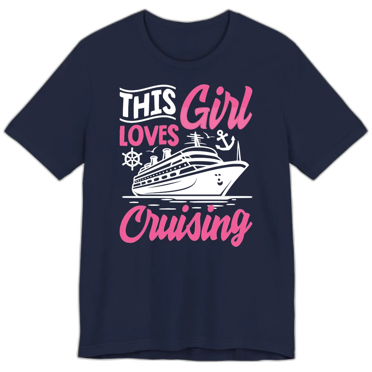 This Girl Loves Cruising Premium T-Shirt in Navy