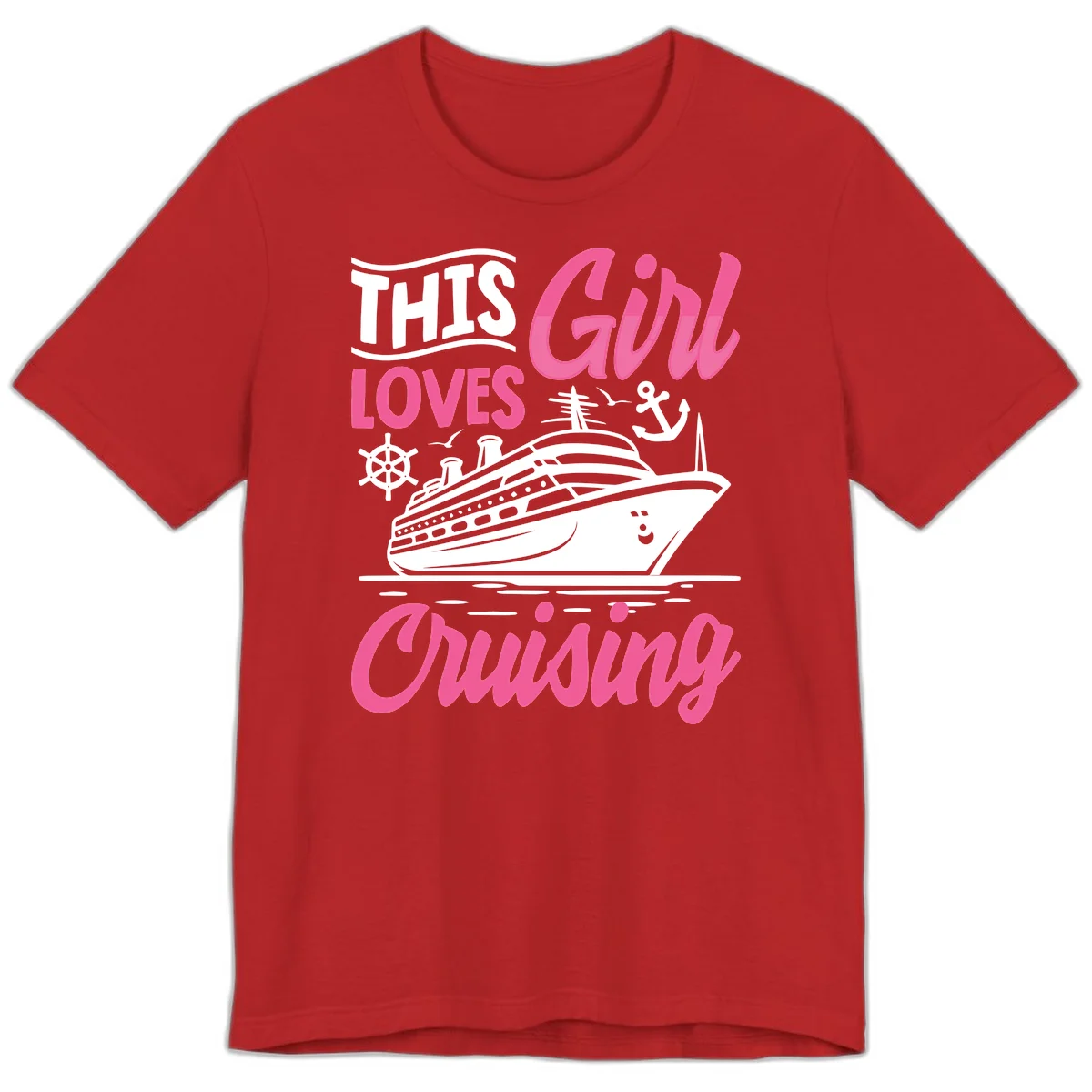 This Girl Loves Cruising Premium T-Shirt in Red