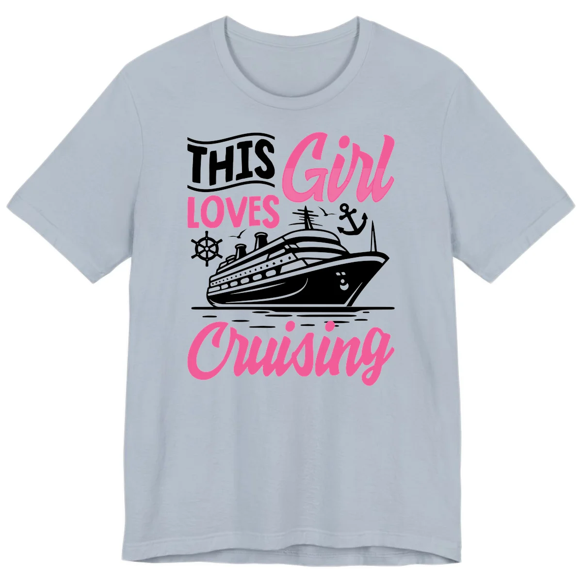 This Girl Loves Cruising Premium T-Shirt in Light Blue