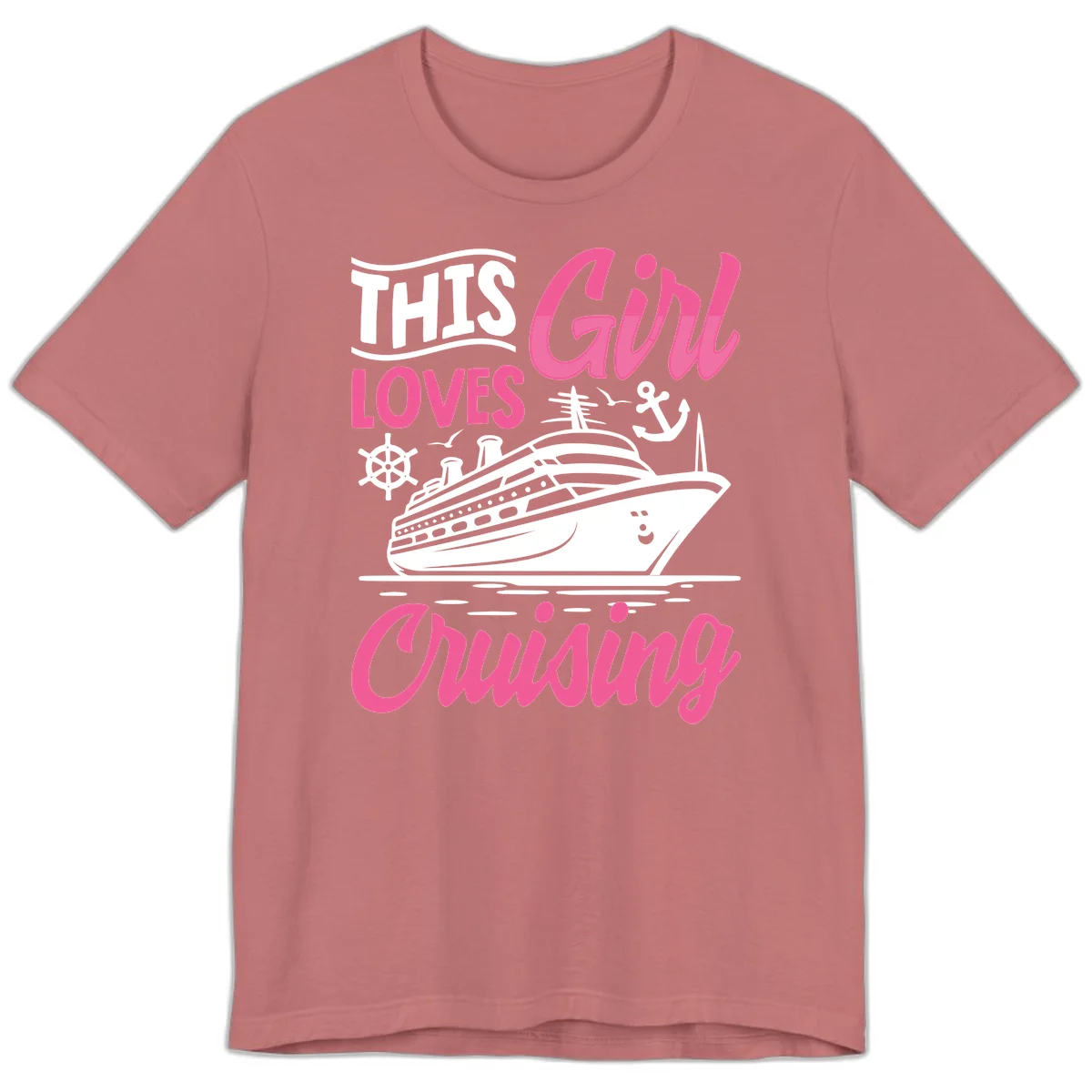 This Girl Loves Cruising Premium T-Shirt in Mauve