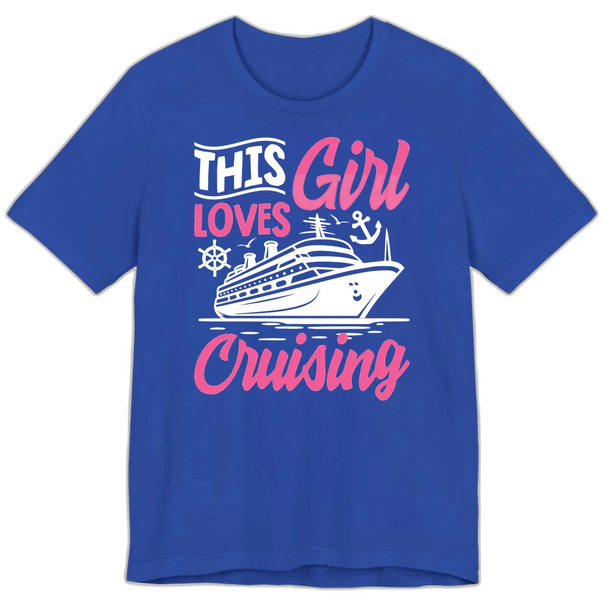 This Girl Loves Cruising Premium T-Shirt in True Royal