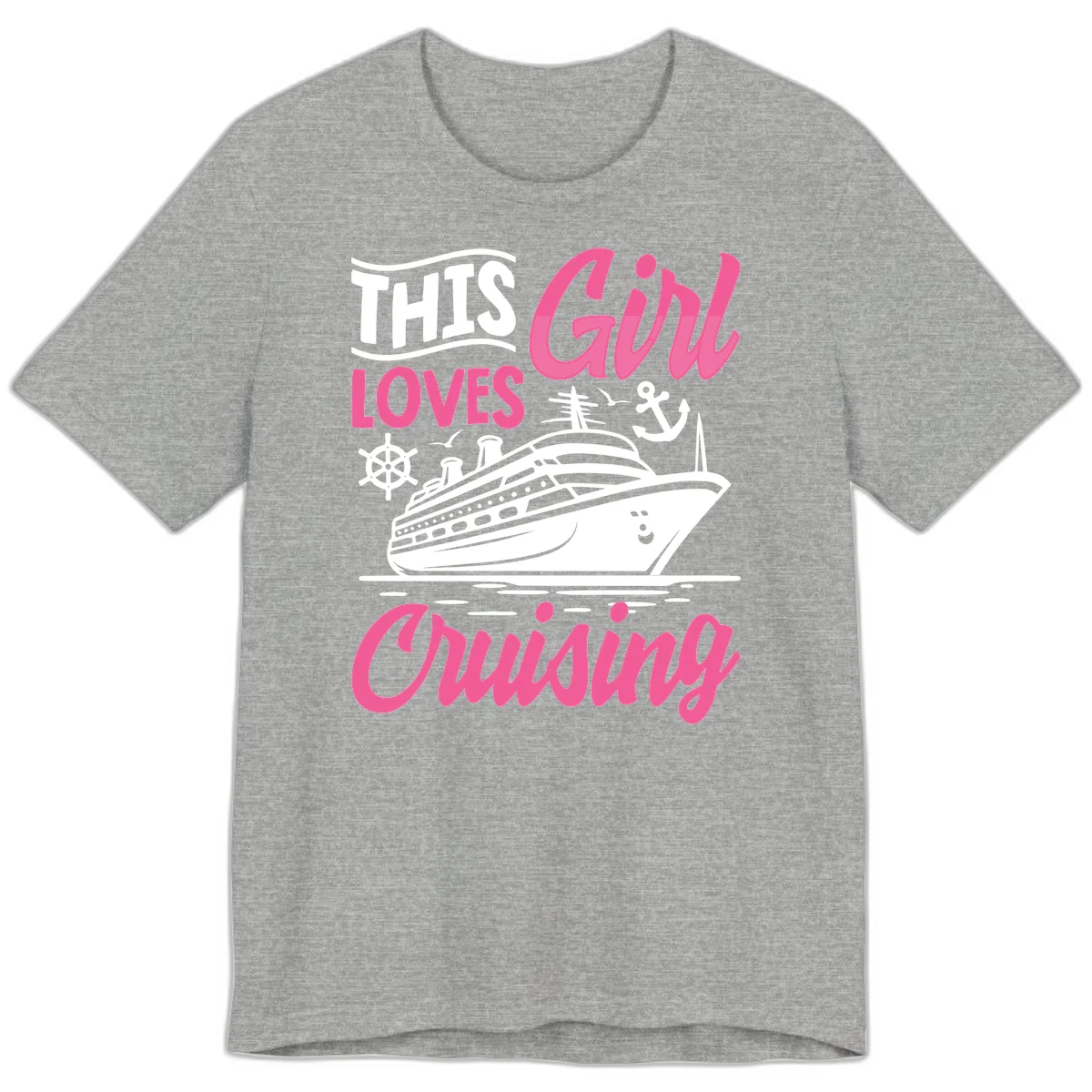 This Girl Loves Cruising Premium T-Shirt in Athletic Heather
