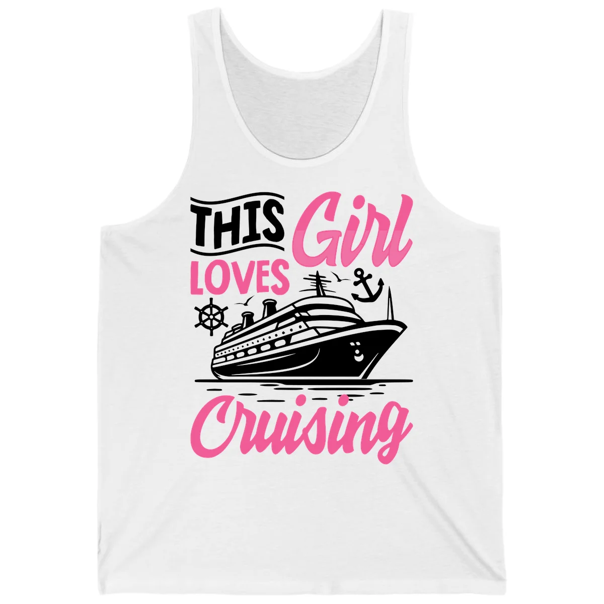 This Girl Loves Cruising Tank in White