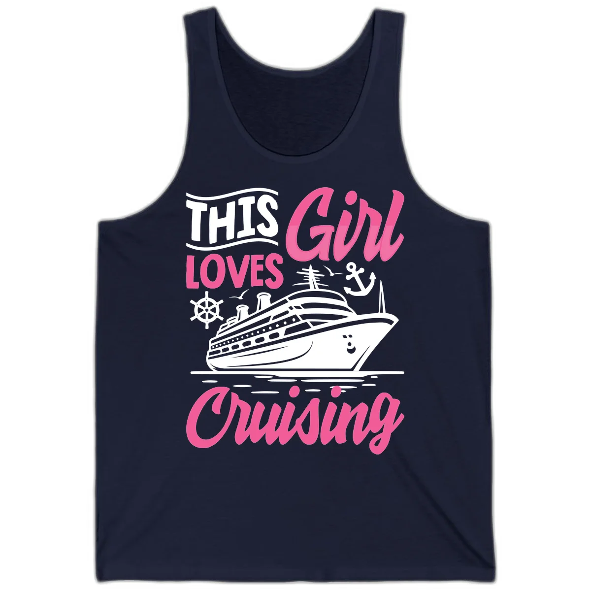 This Girl Loves Cruising Tank in Navy