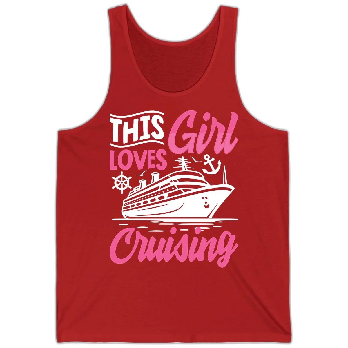 This Girl Loves Cruising Tank in Red